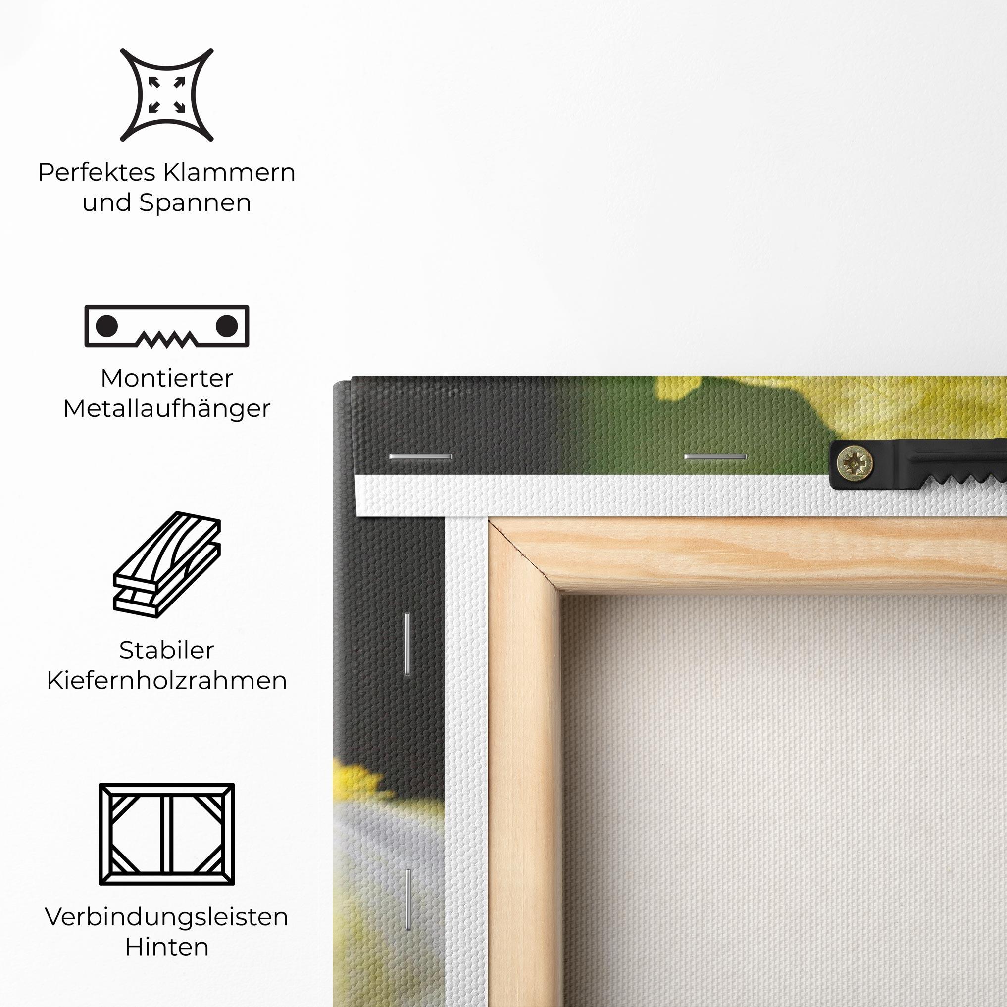 Leinwandbild Garden Yellow Iris mockup 5