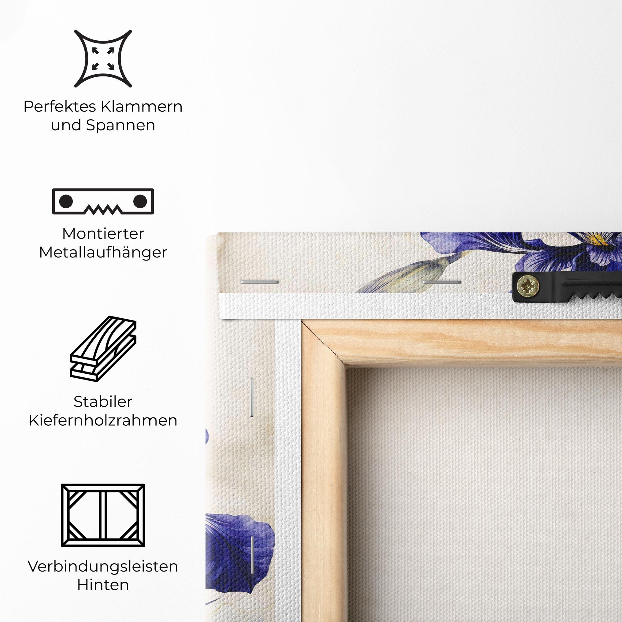 Leinwandbild Irises Painting mockup 5