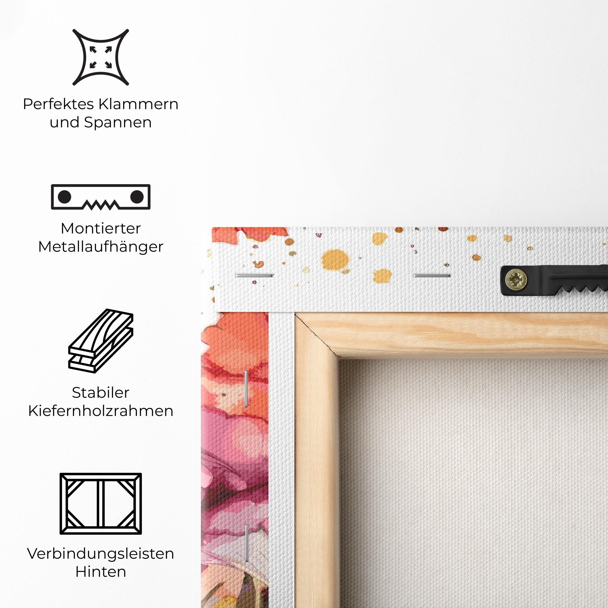 Leinwandbild Pink Blue Iris mockup 5