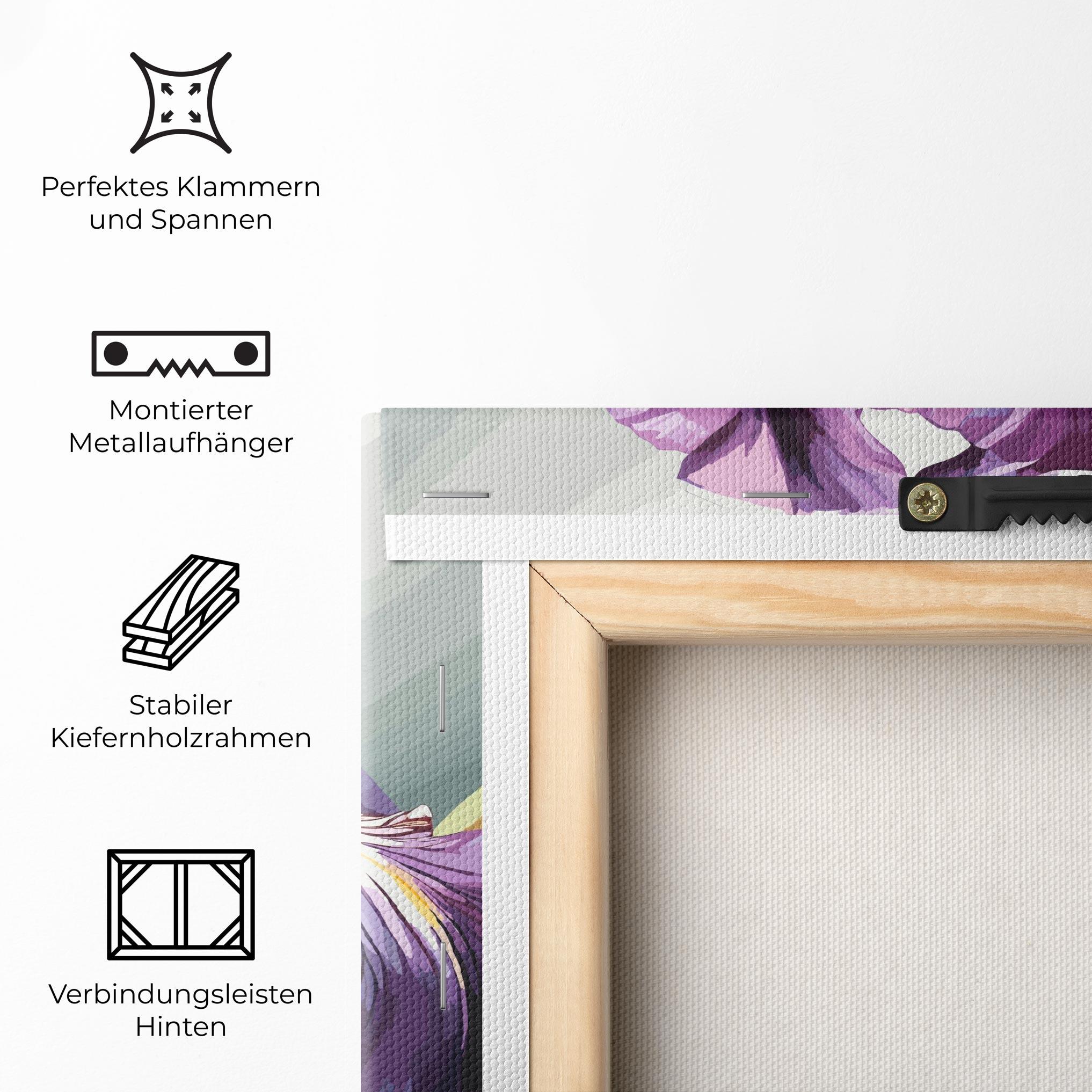 Leinwandbild Purple Blue Iris mockup 5