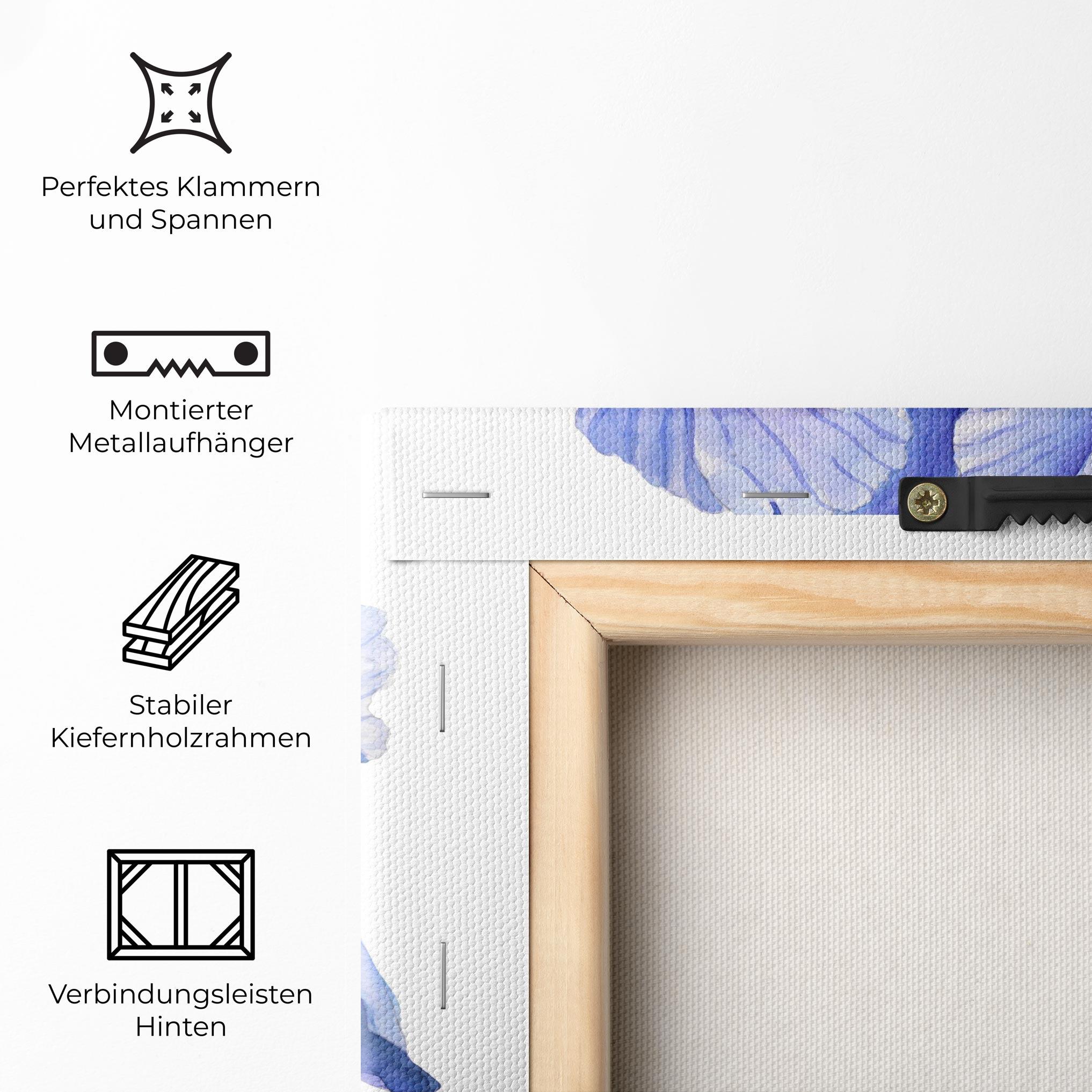 Leinwandbild Purple Iris On White mockup 5