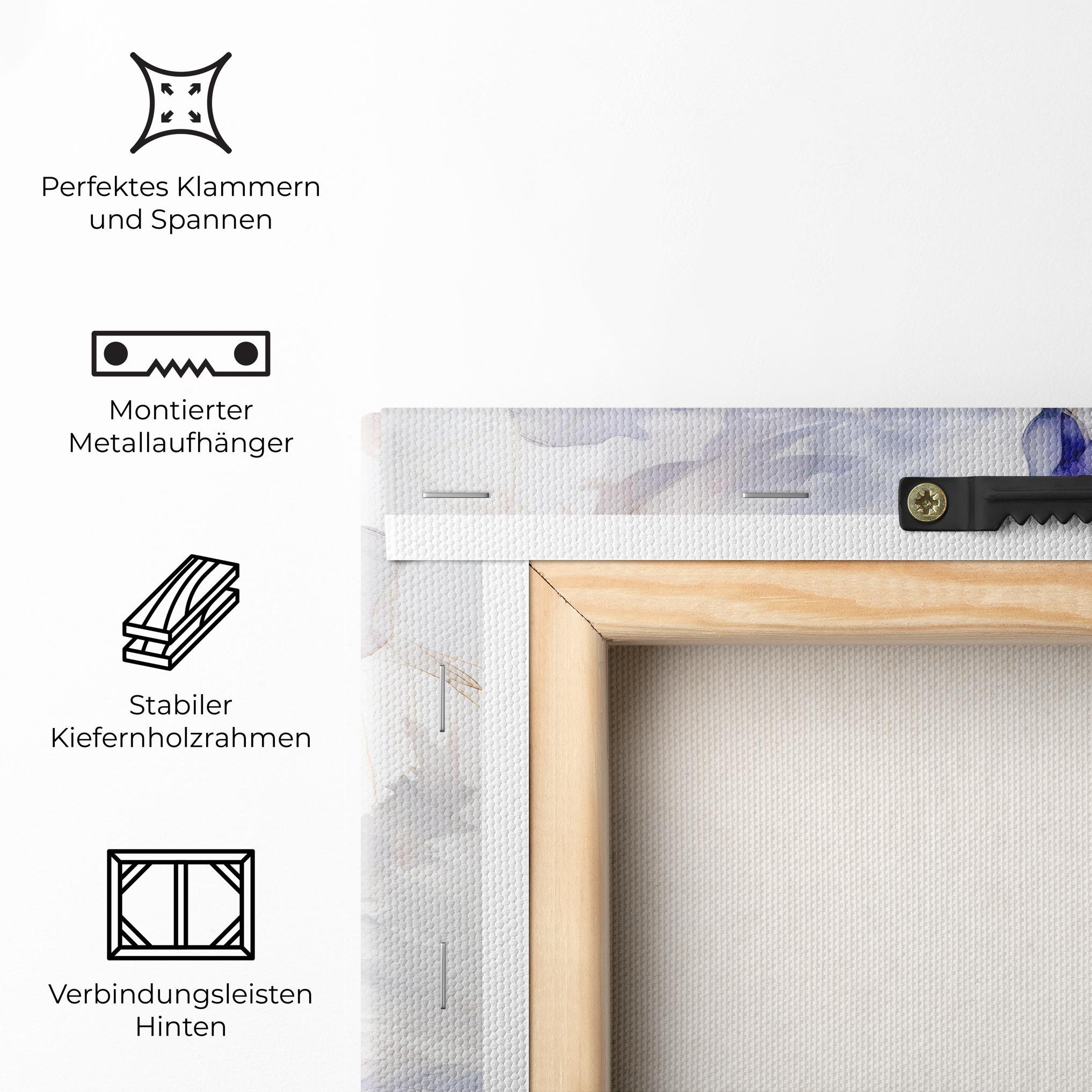 Leinwandbild Purple Iris Painting mockup 5