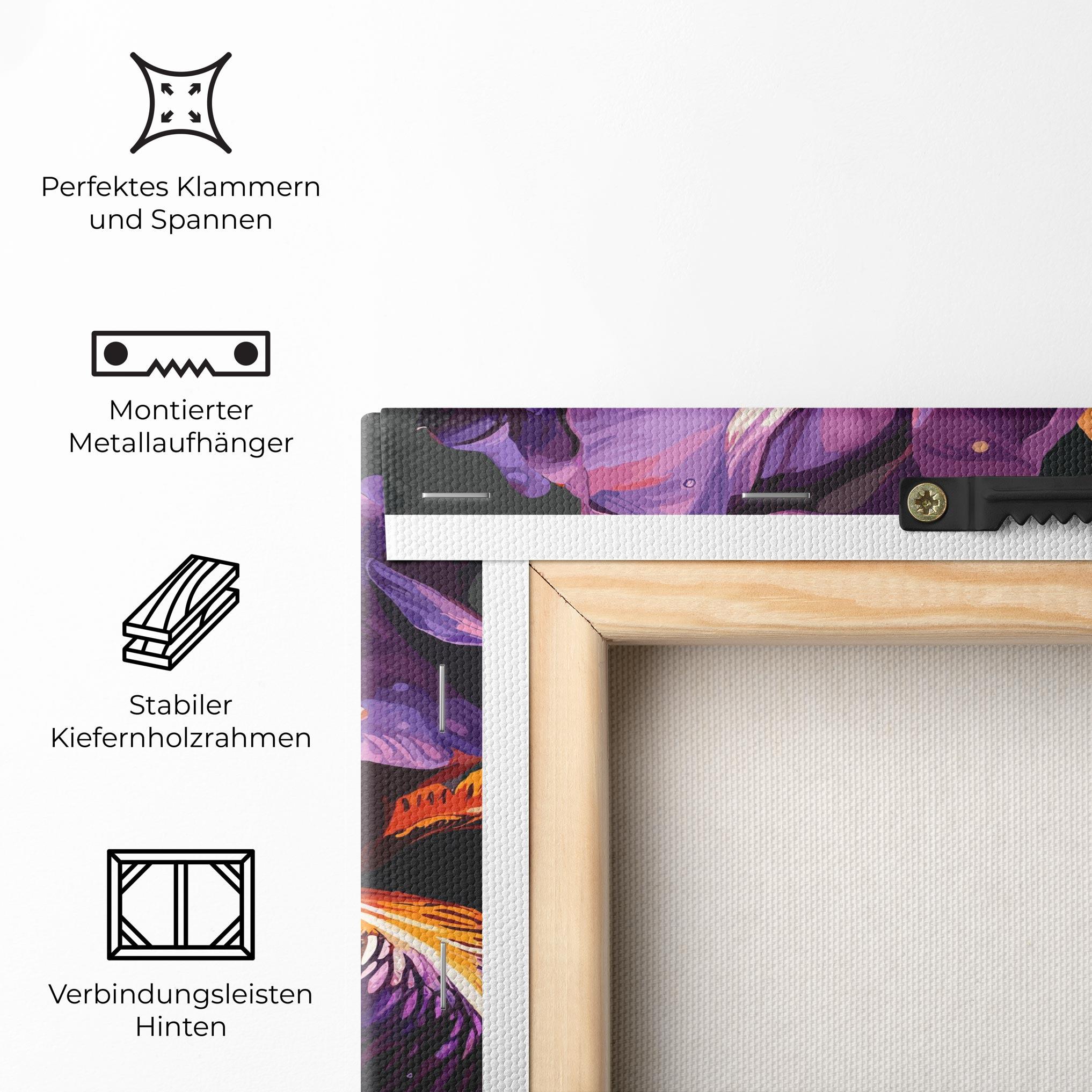 Leinwandbild Purple Orange Iris mockup 5