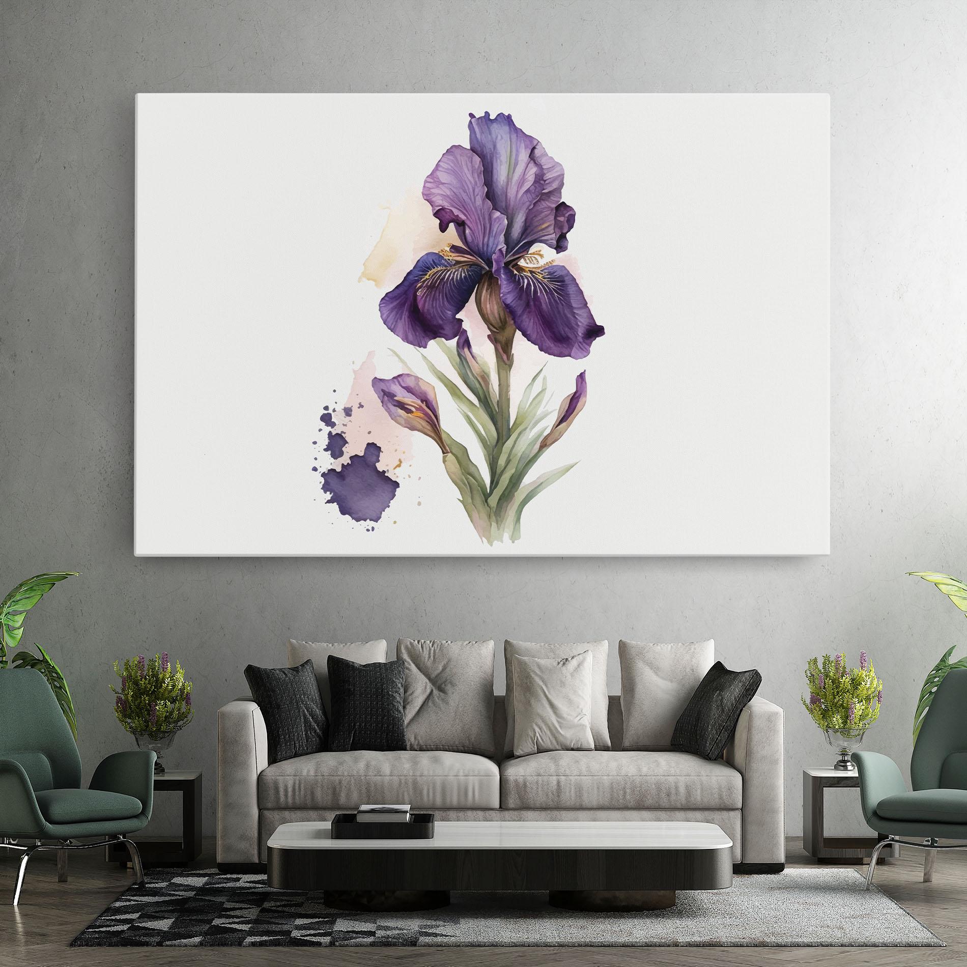 Leinwandbild Beautiful Purple Iris mockup 7