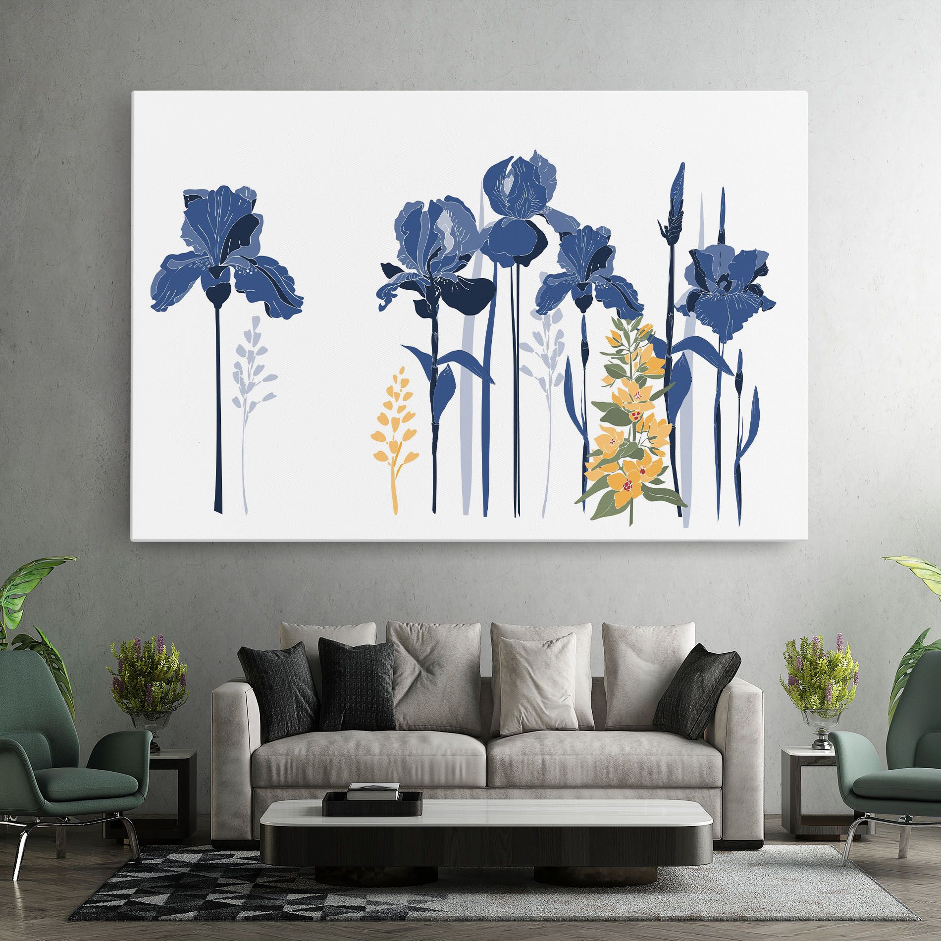 Iris Blue Art mockup 7
