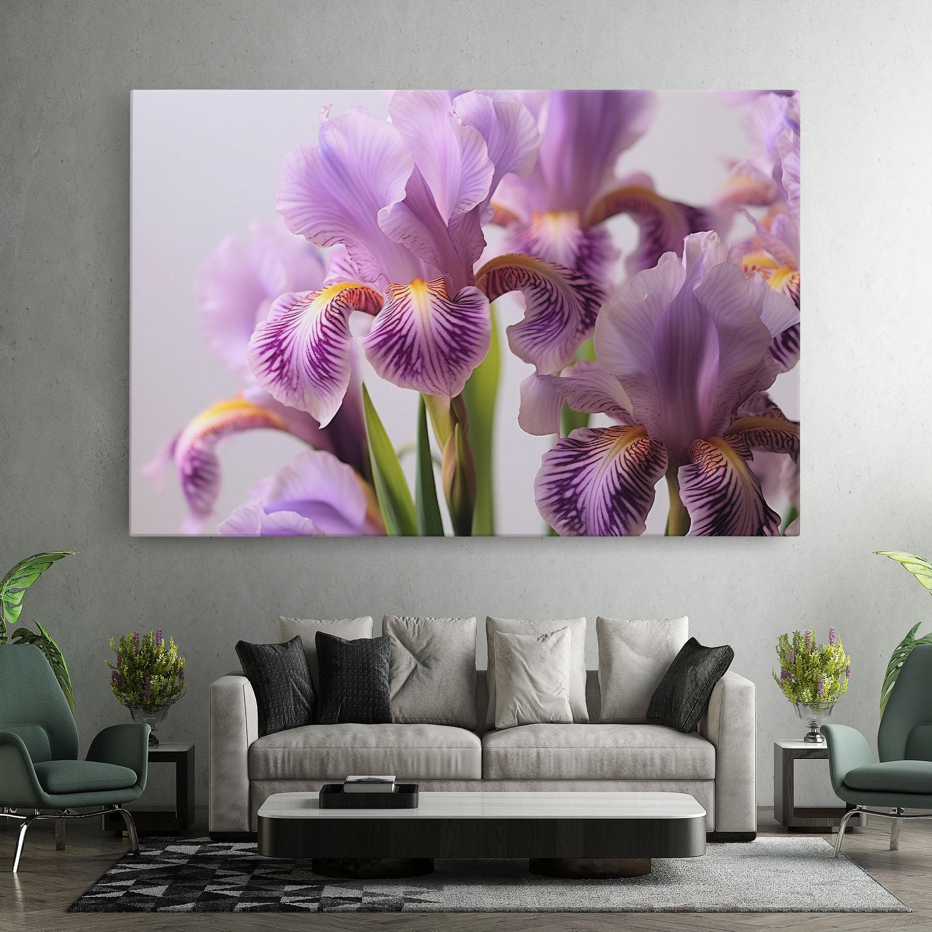 Leinwandbild Iris In Vase mockup 7