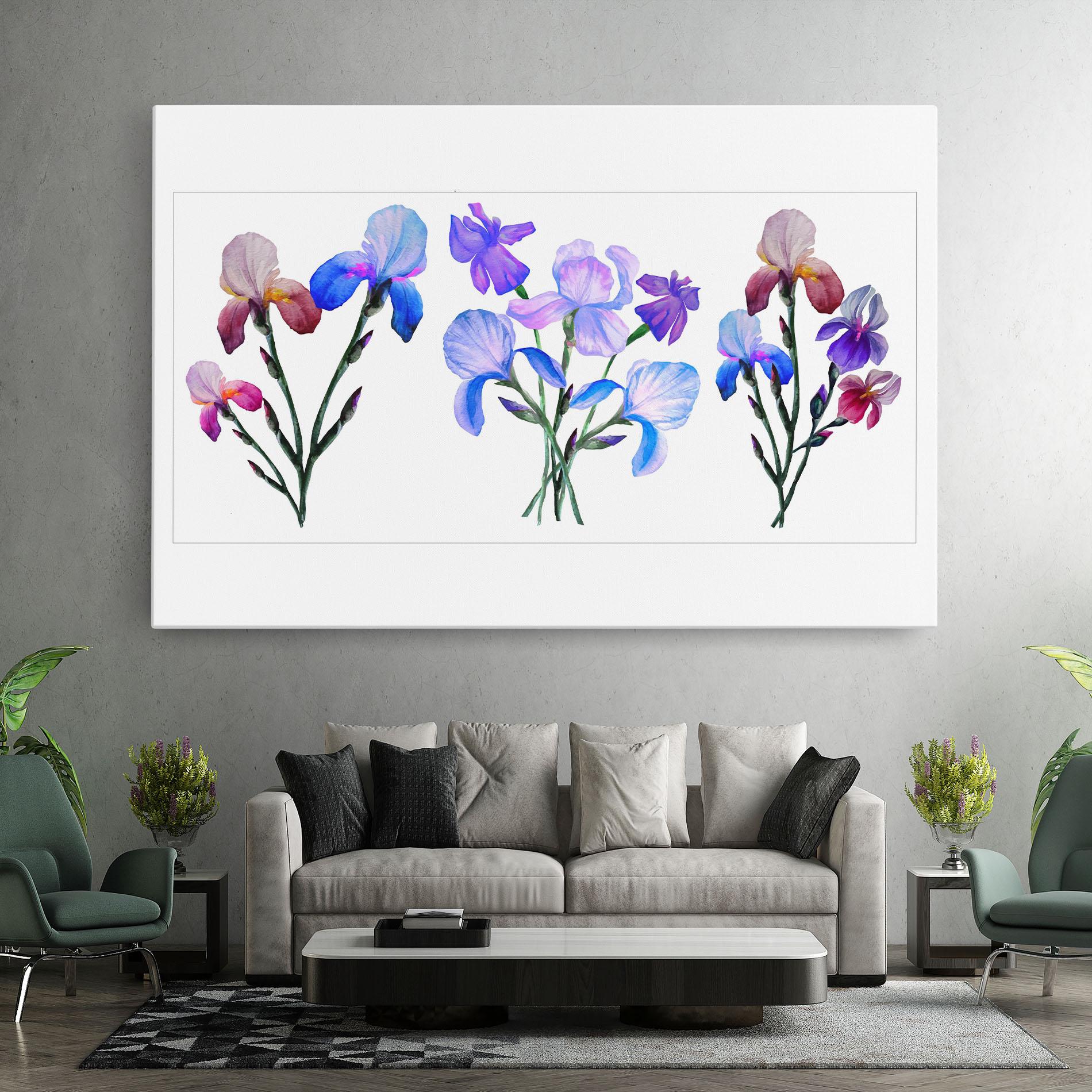 Leinwandbild Iris Set mockup 7