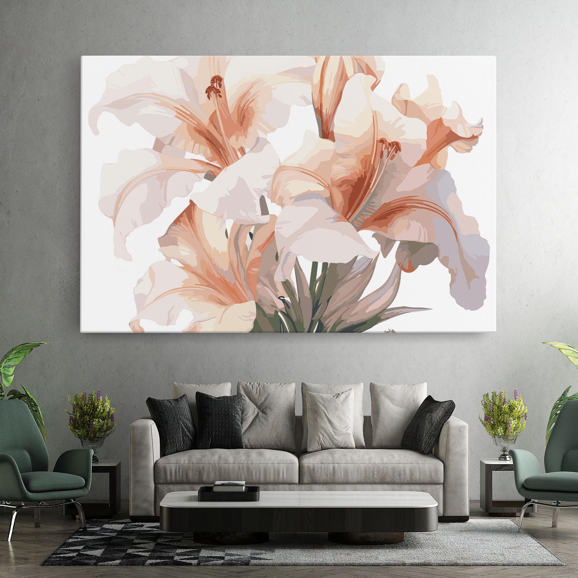 Leinwandbild Light Orange Iris mockup 7
