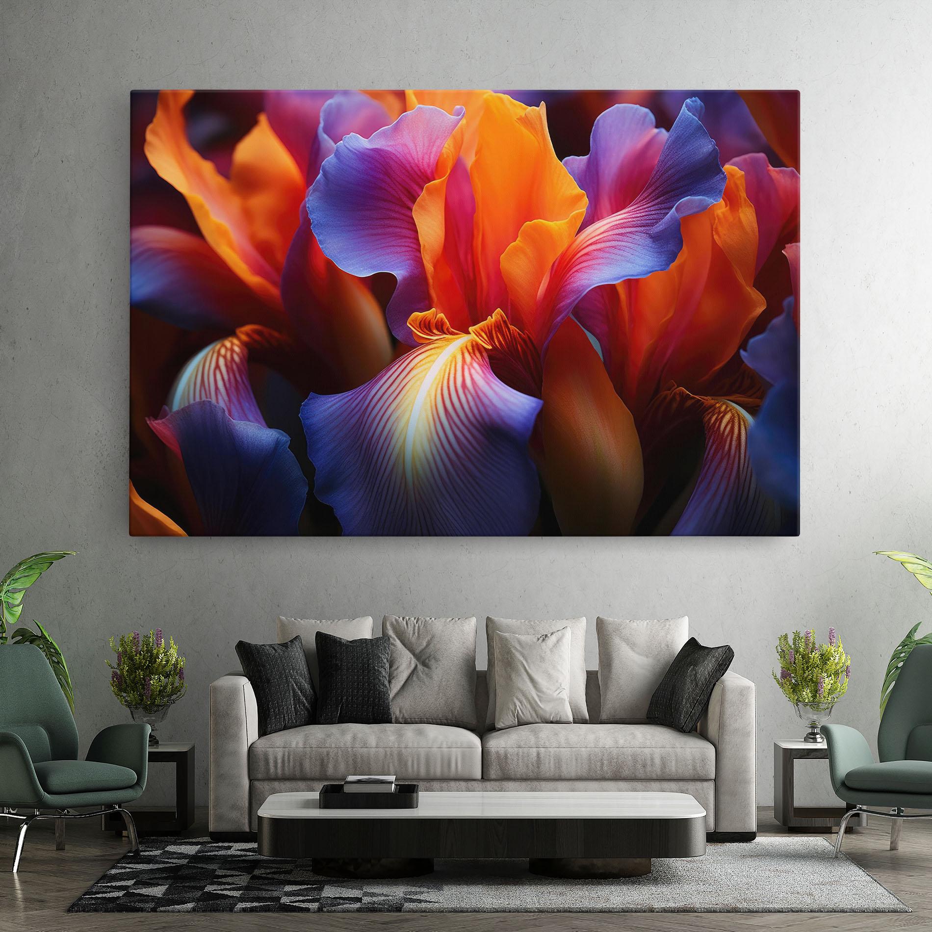 Leinwandbild Orange Purple Iris mockup 7