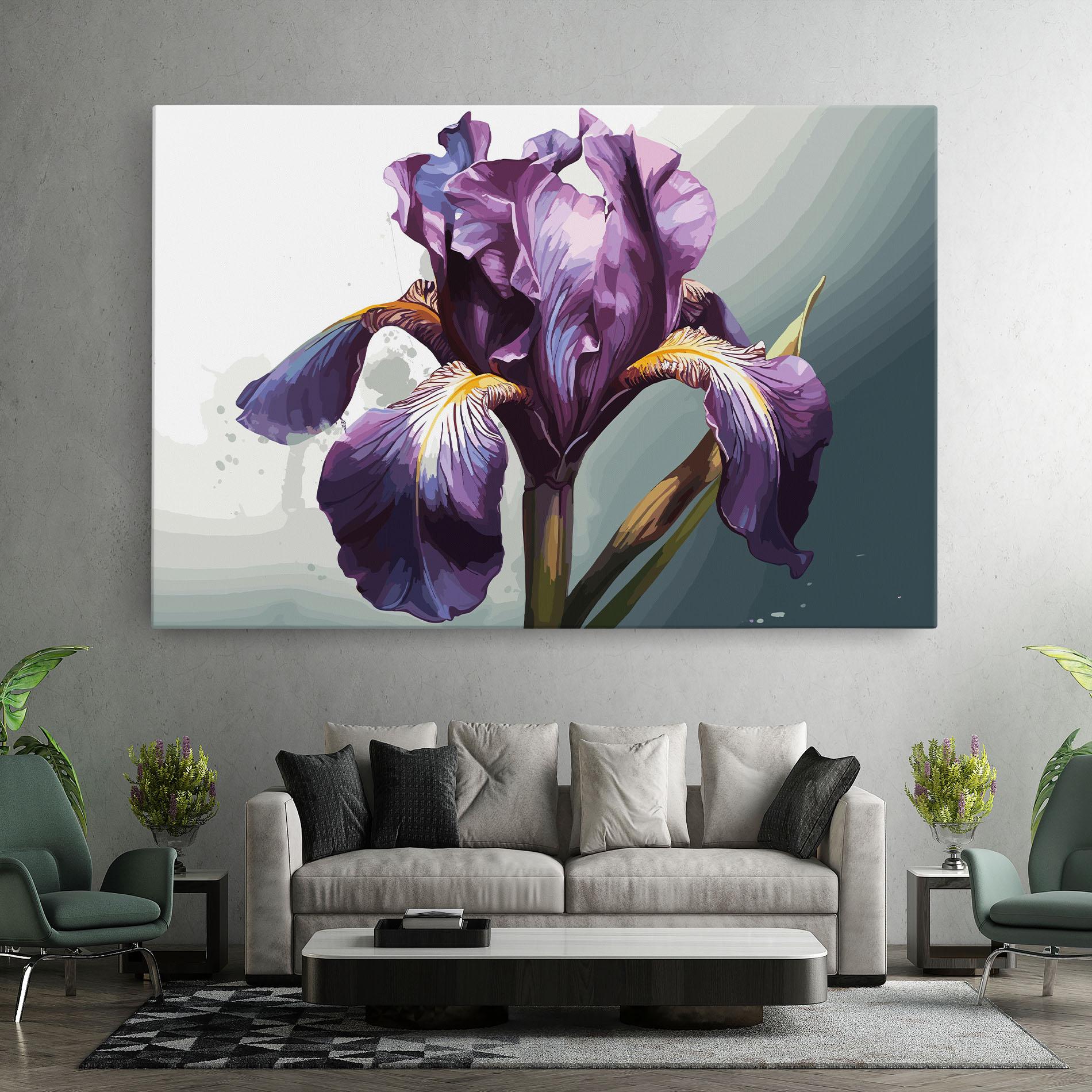 Leinwandbild Purple Blue Iris mockup 7