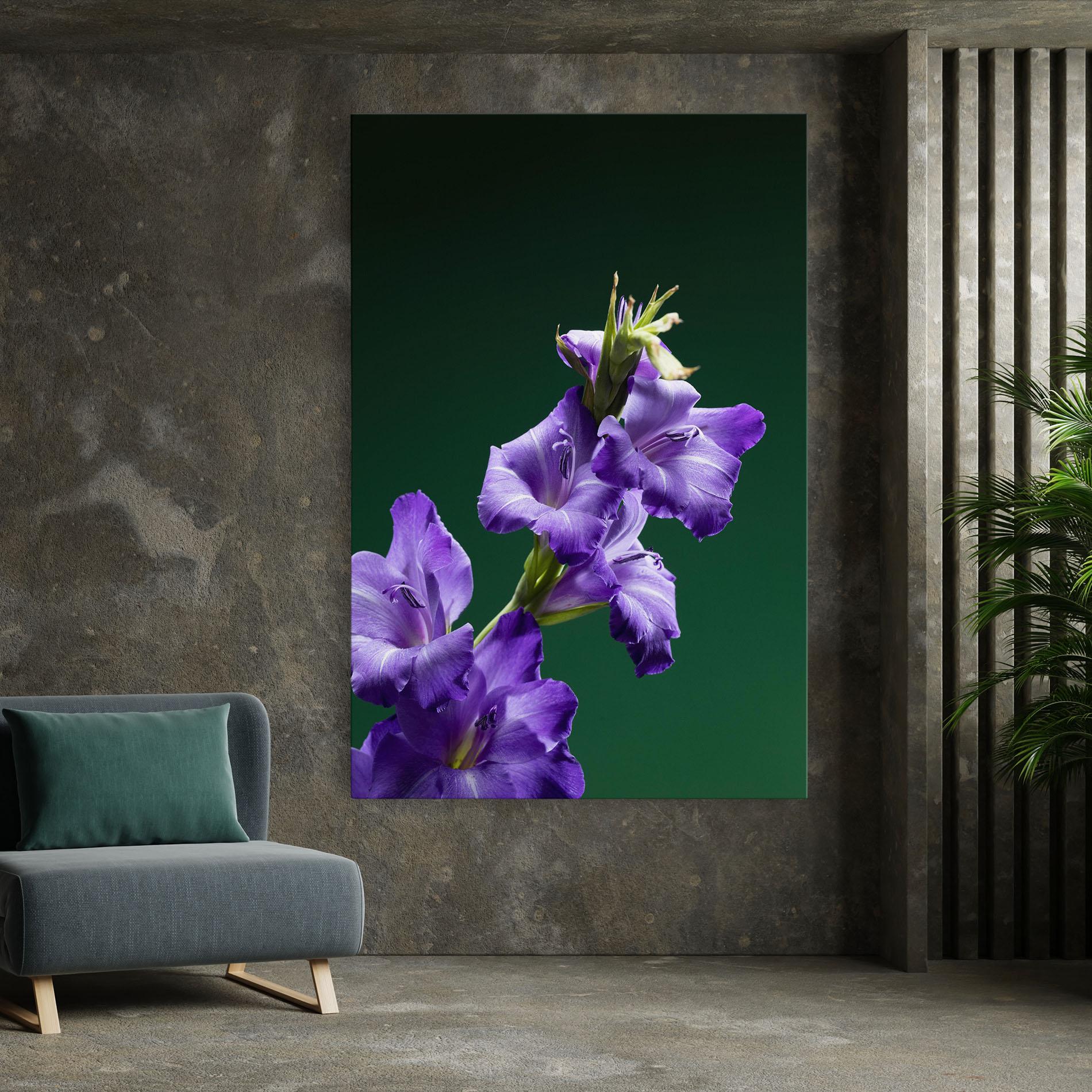 Leinwandbild Iris On Green mockup 7