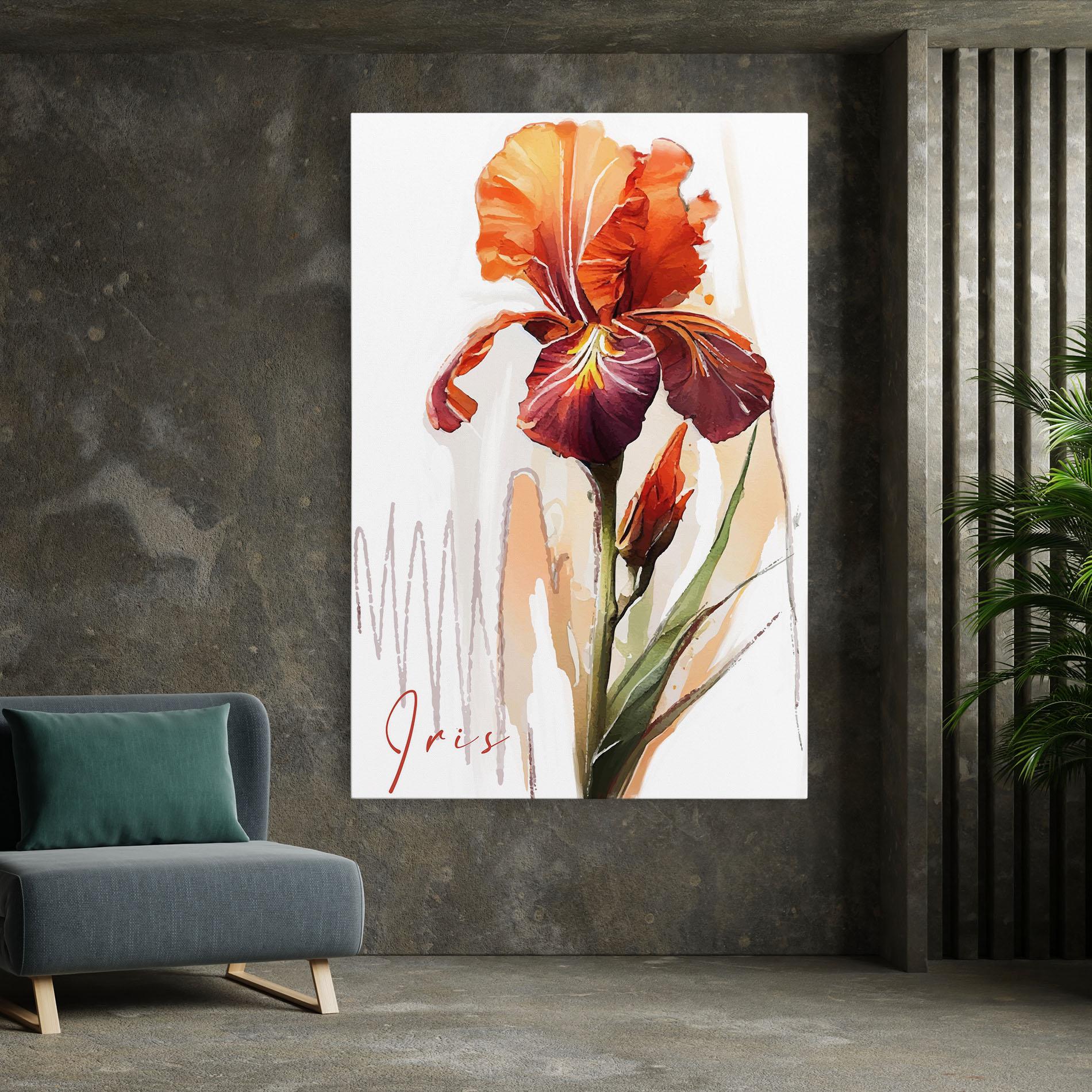 Leinwandbild Orange Iris mockup 7