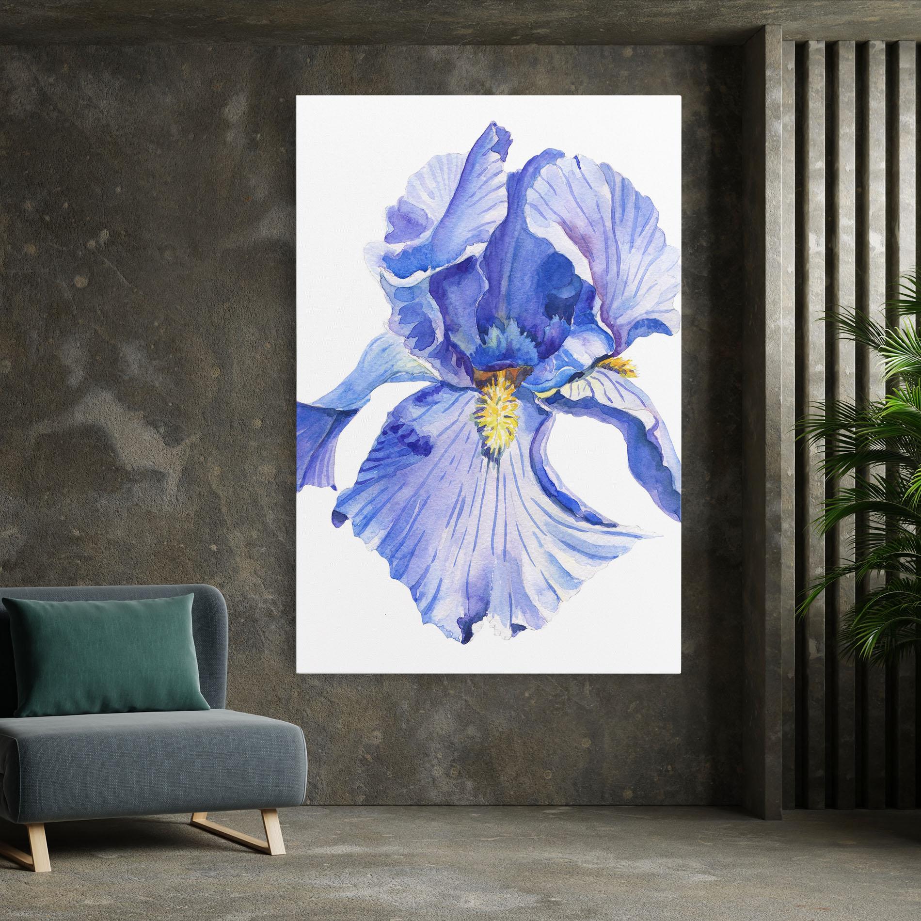 Leinwandbild Purple Iris On White mockup 7