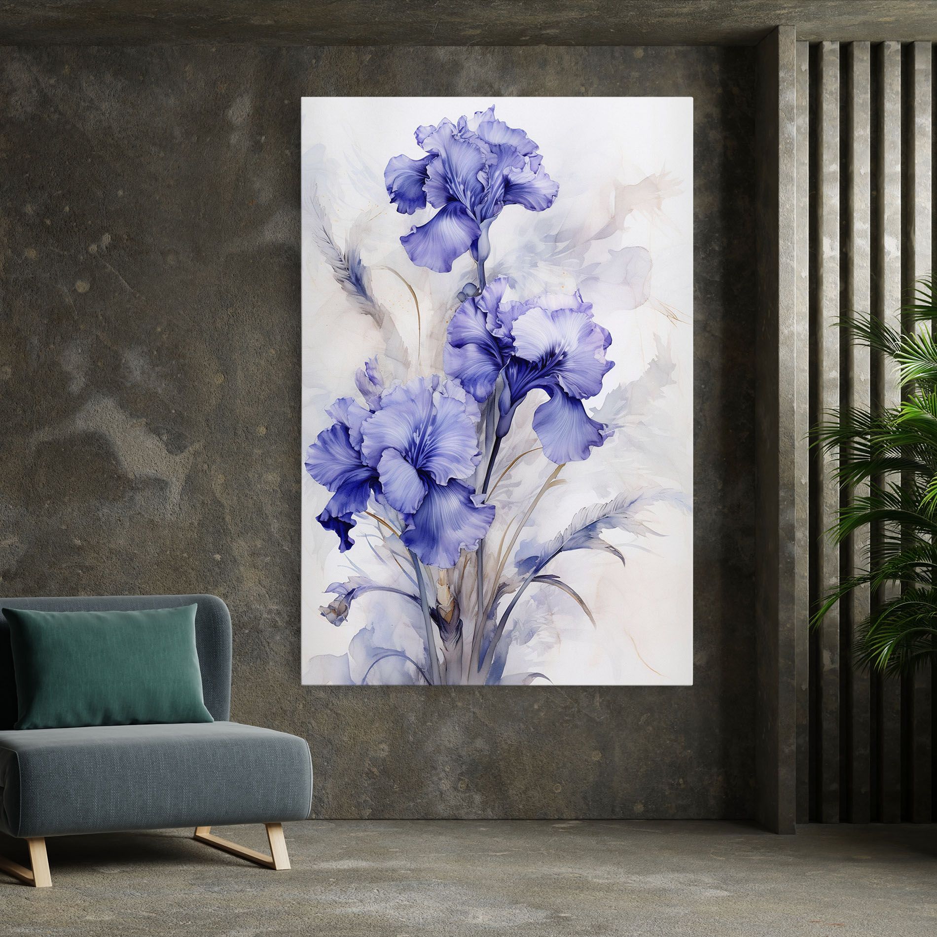 Purple Iris Painting mockup 7