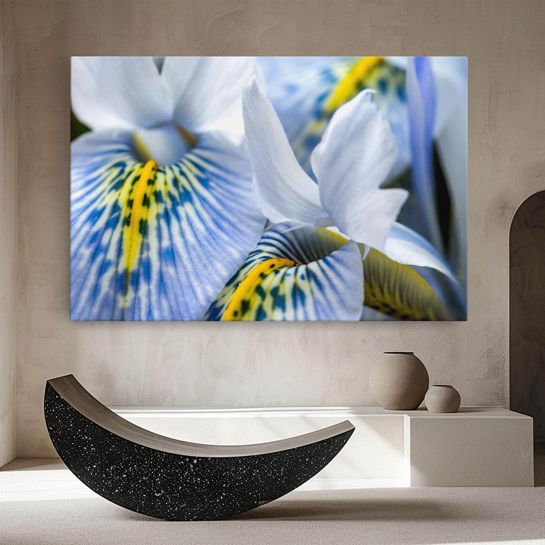 Leinwandbild Blue Yellow Iris mockup 8