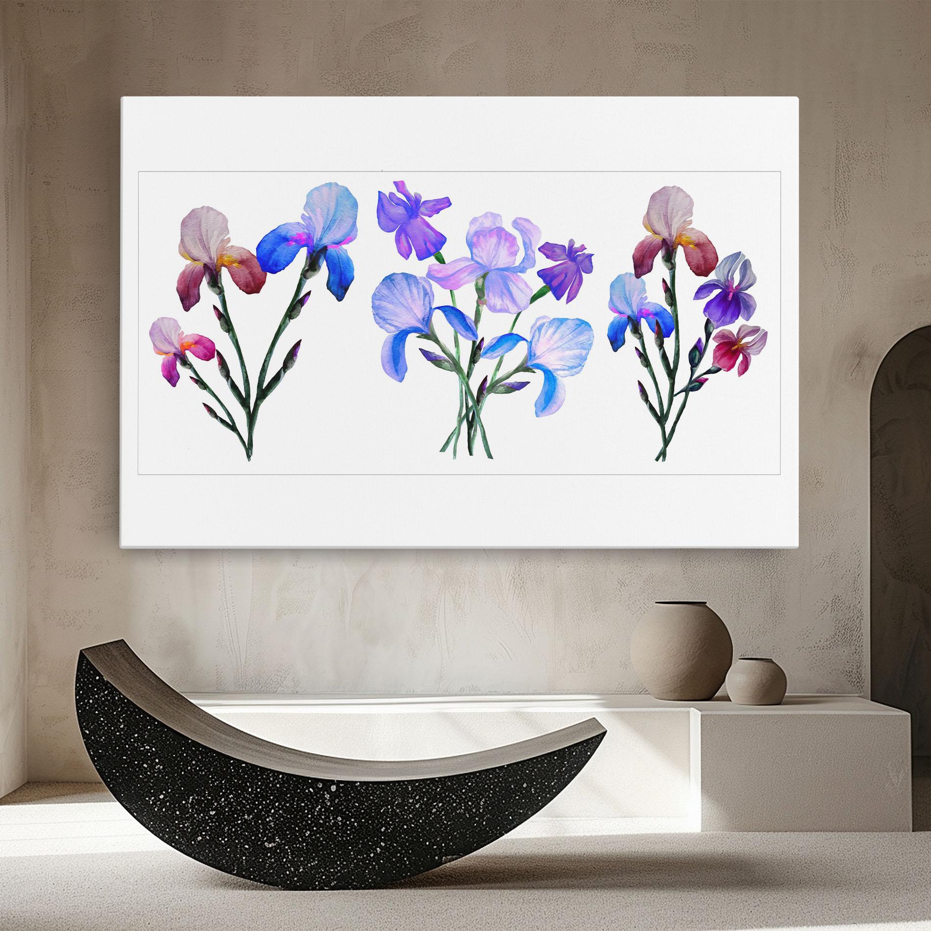 Leinwandbild Iris Set mockup 8