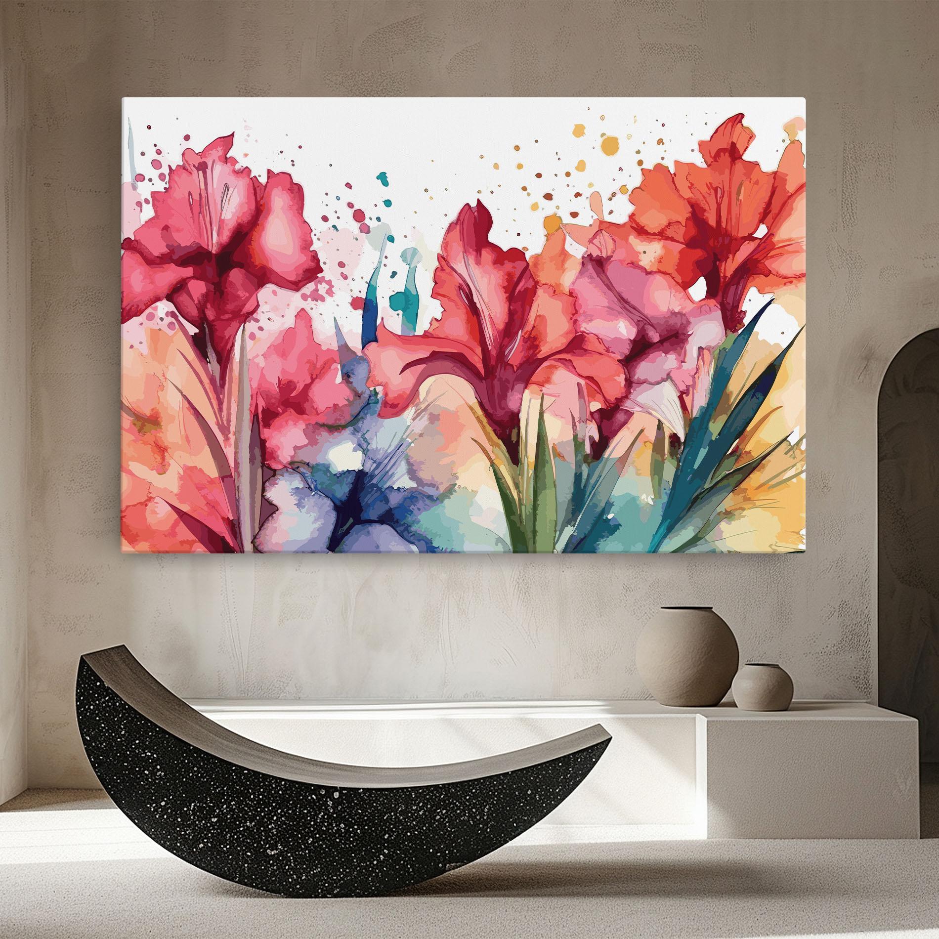 Leinwandbild Pink Blue Iris mockup 8