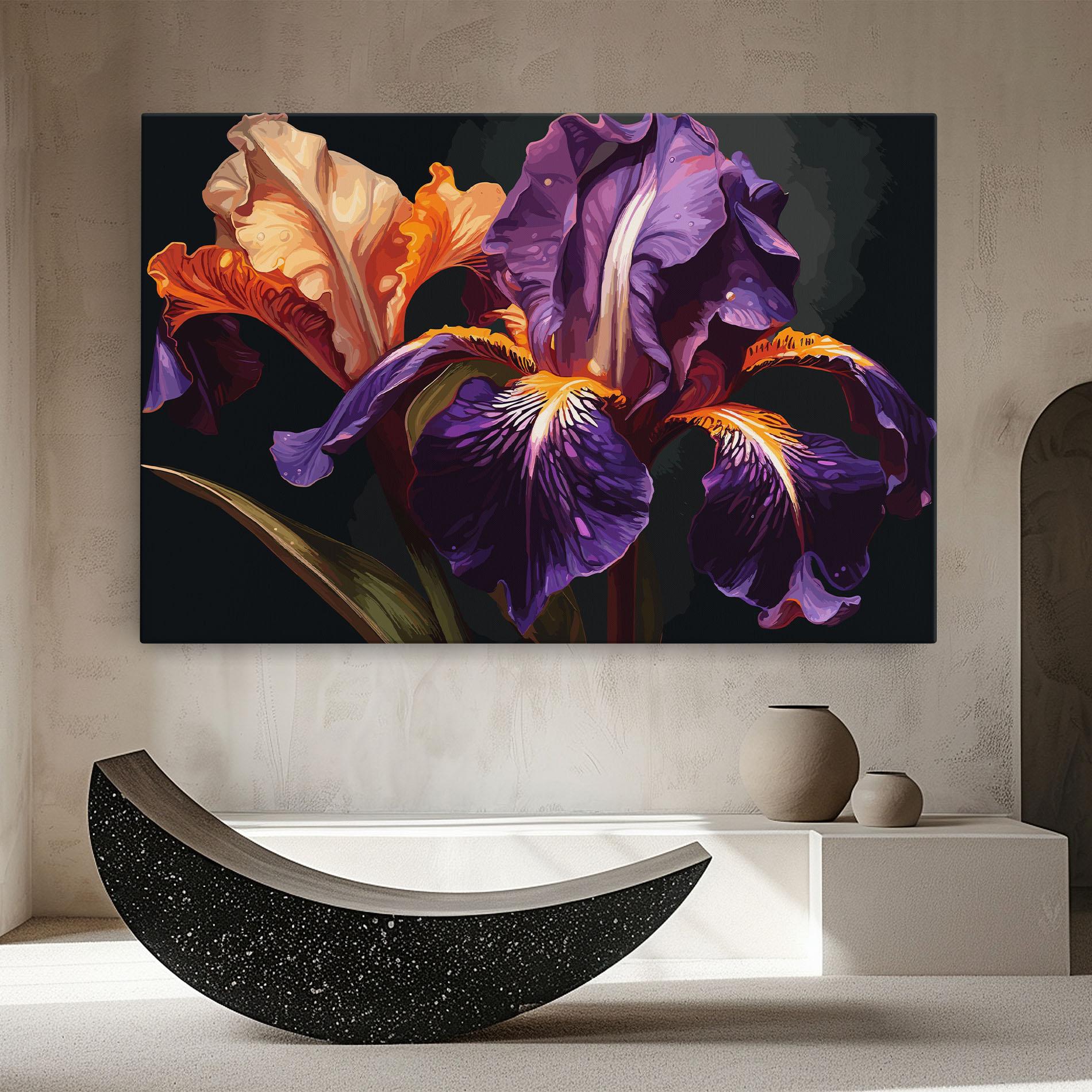 Leinwandbild Purple Orange Iris mockup 8