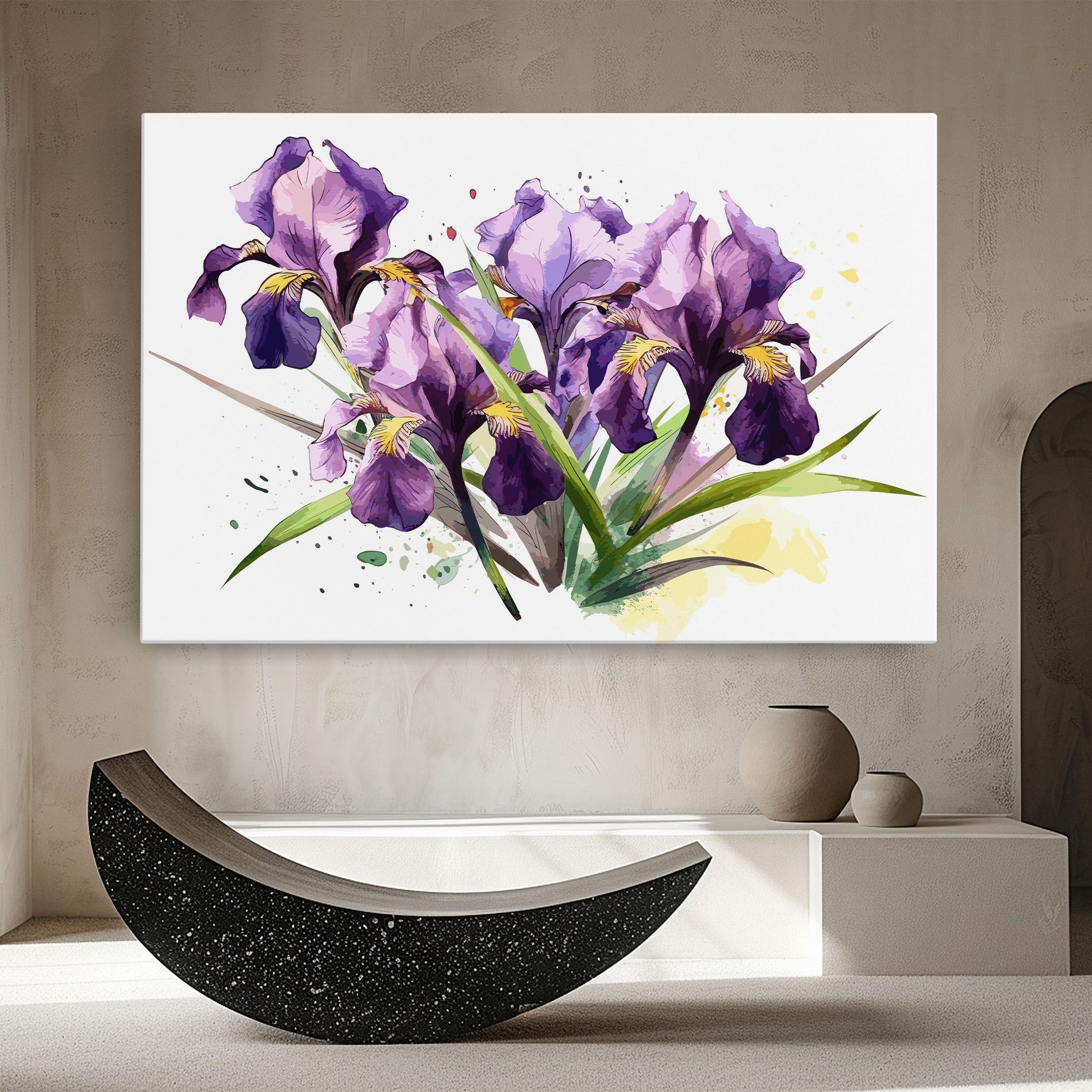 Watercolor Purple Iris mockup 8