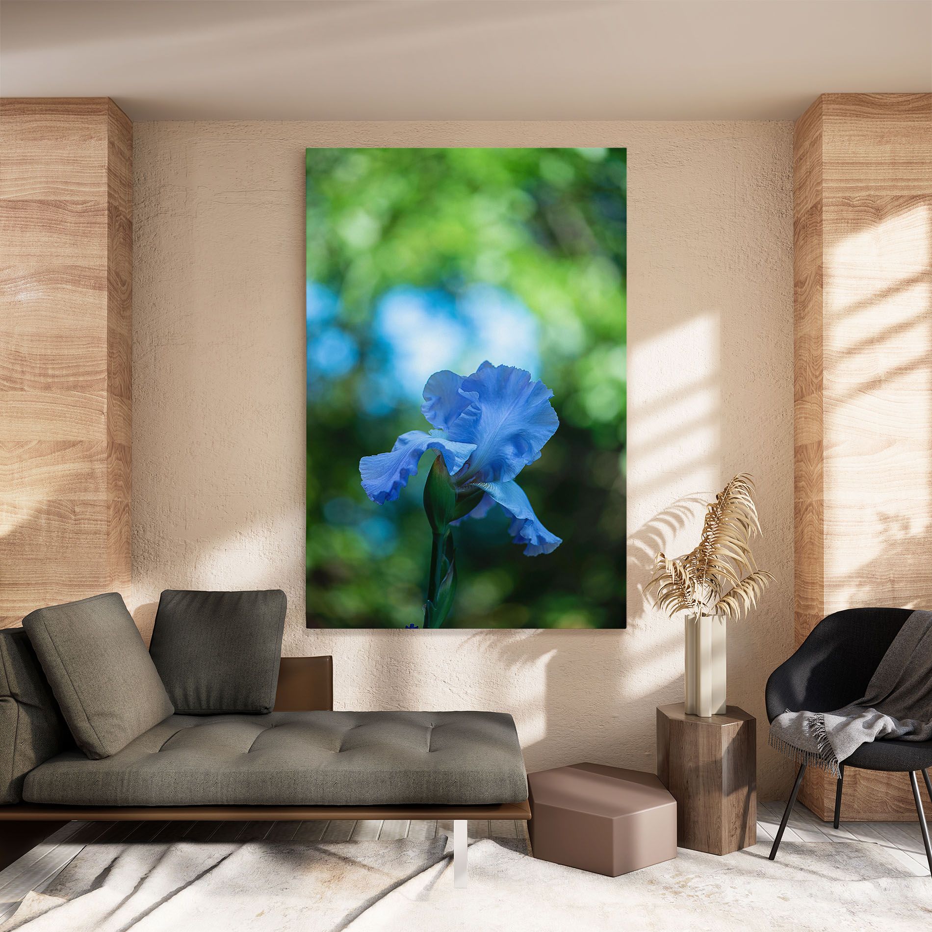 Blue Iris In The Garden mockup 8