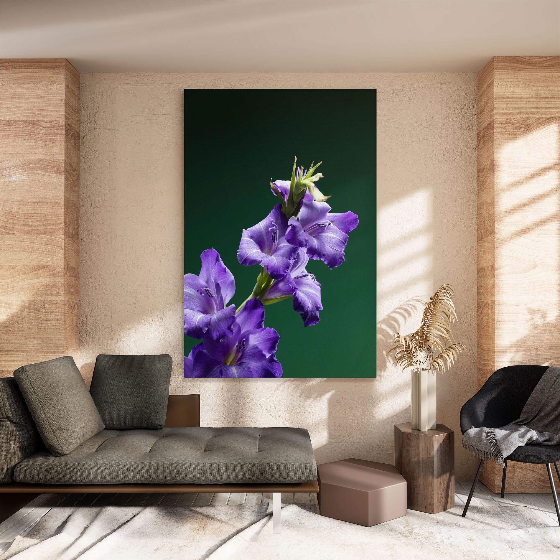 Leinwandbild Iris On Green mockup 8