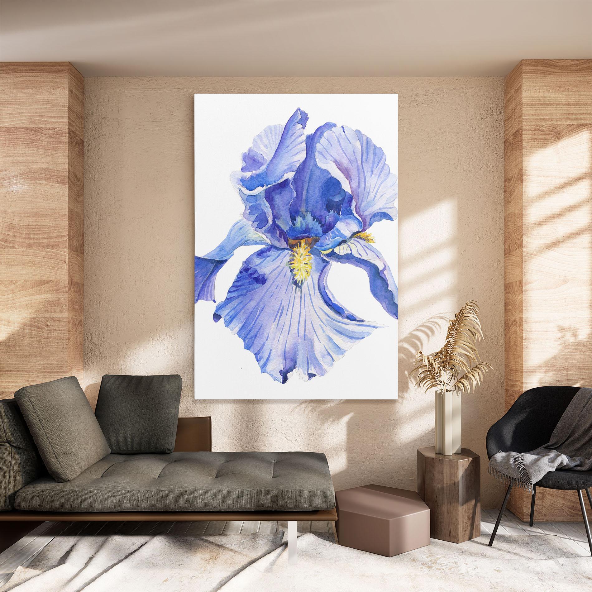 Leinwandbild Purple Iris On White mockup 8