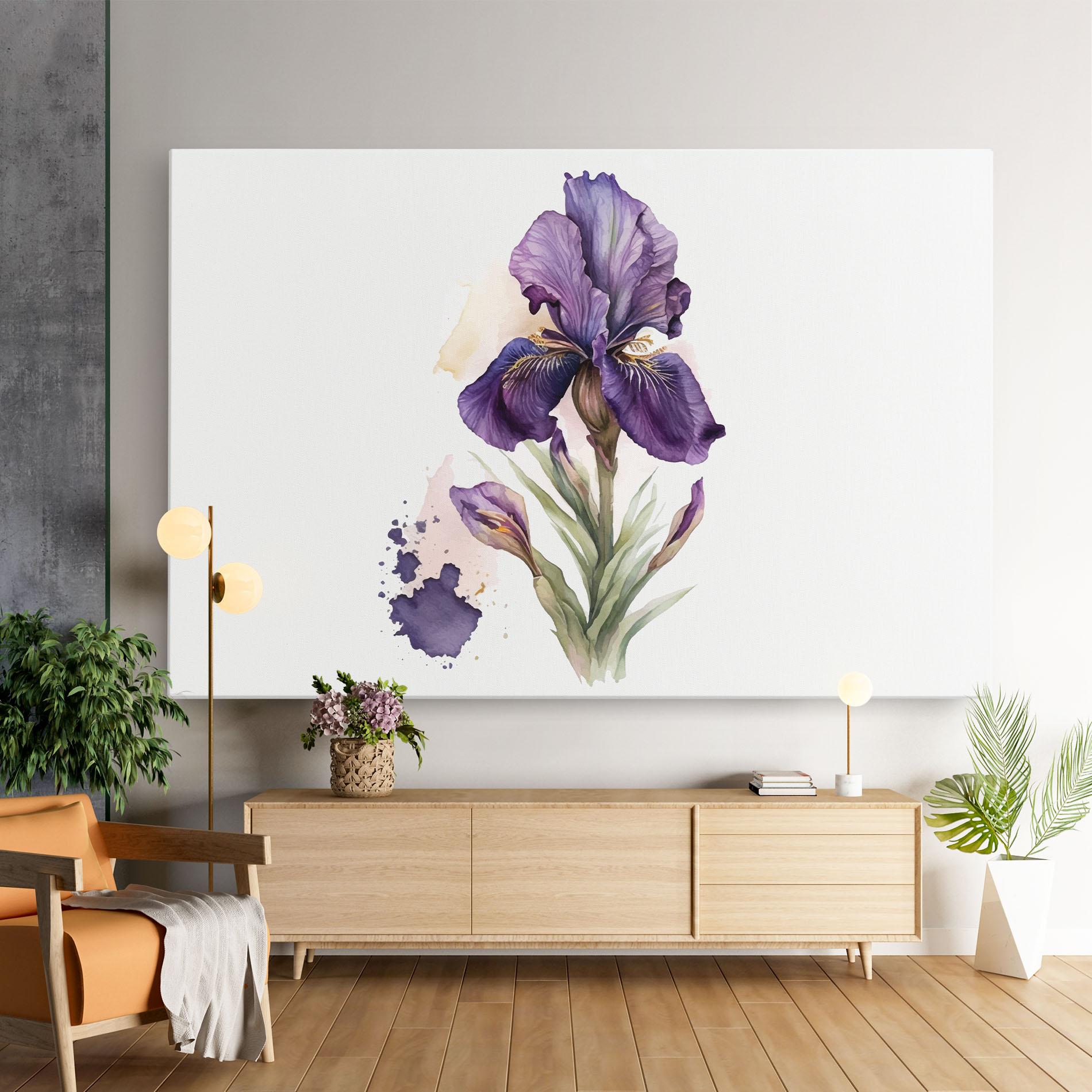 Leinwandbild Beautiful Purple Iris mockup 9