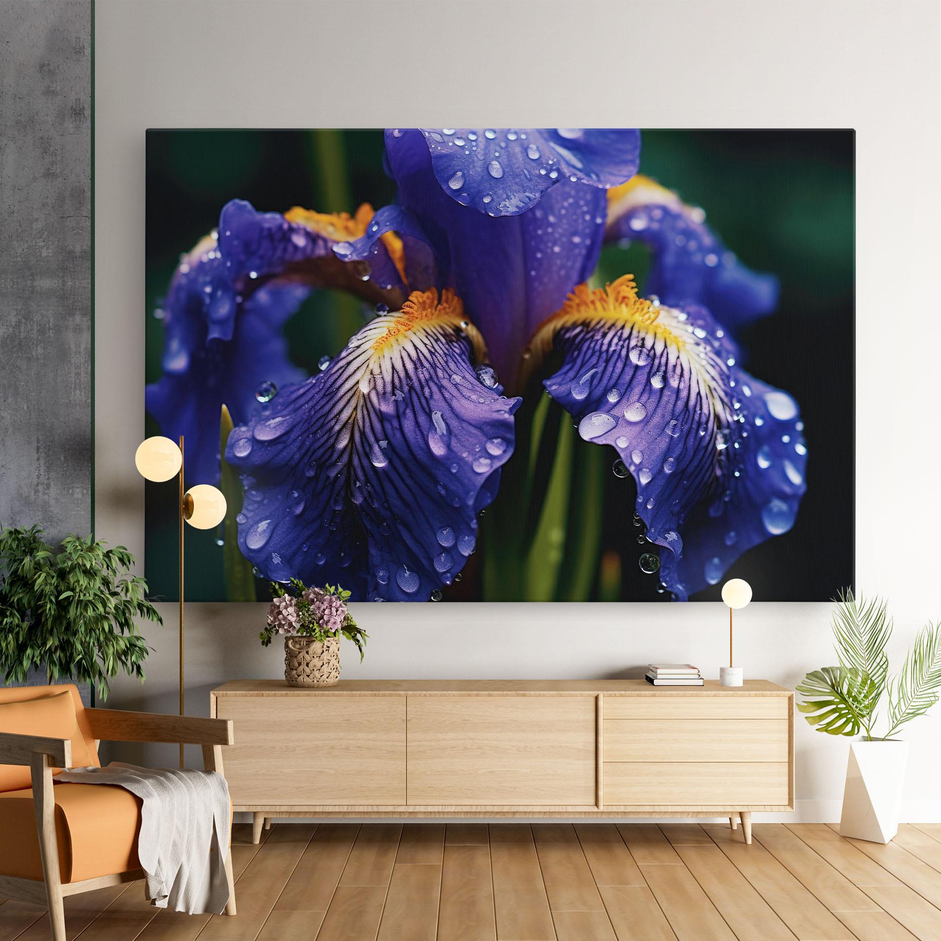 Leinwandbild Iris After Rain mockup 9