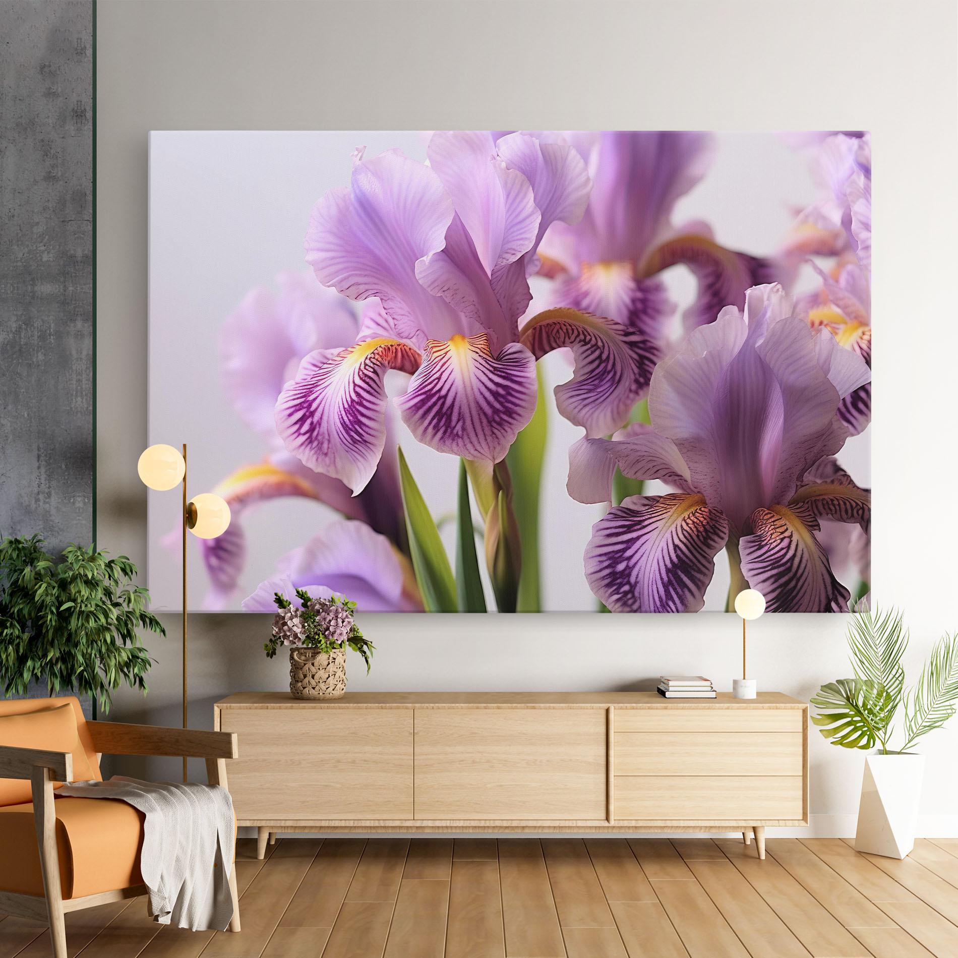 Leinwandbild Iris In Vase mockup 9