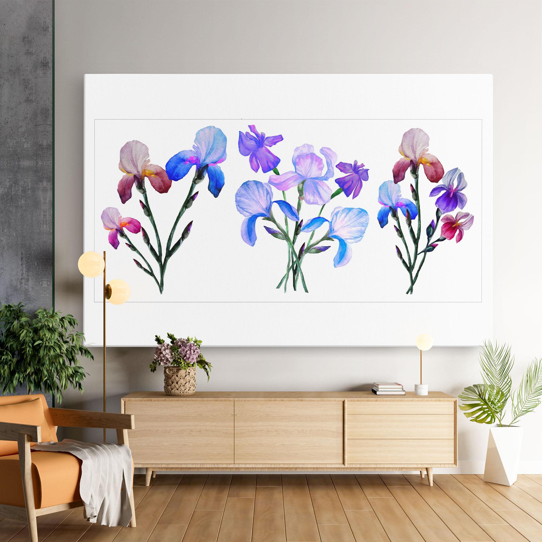 Leinwandbild Iris Set mockup 9