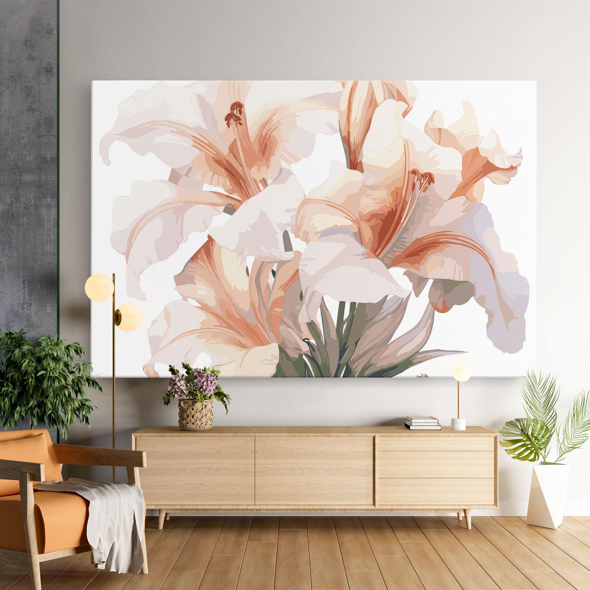 Leinwandbild Light Orange Iris mockup 9