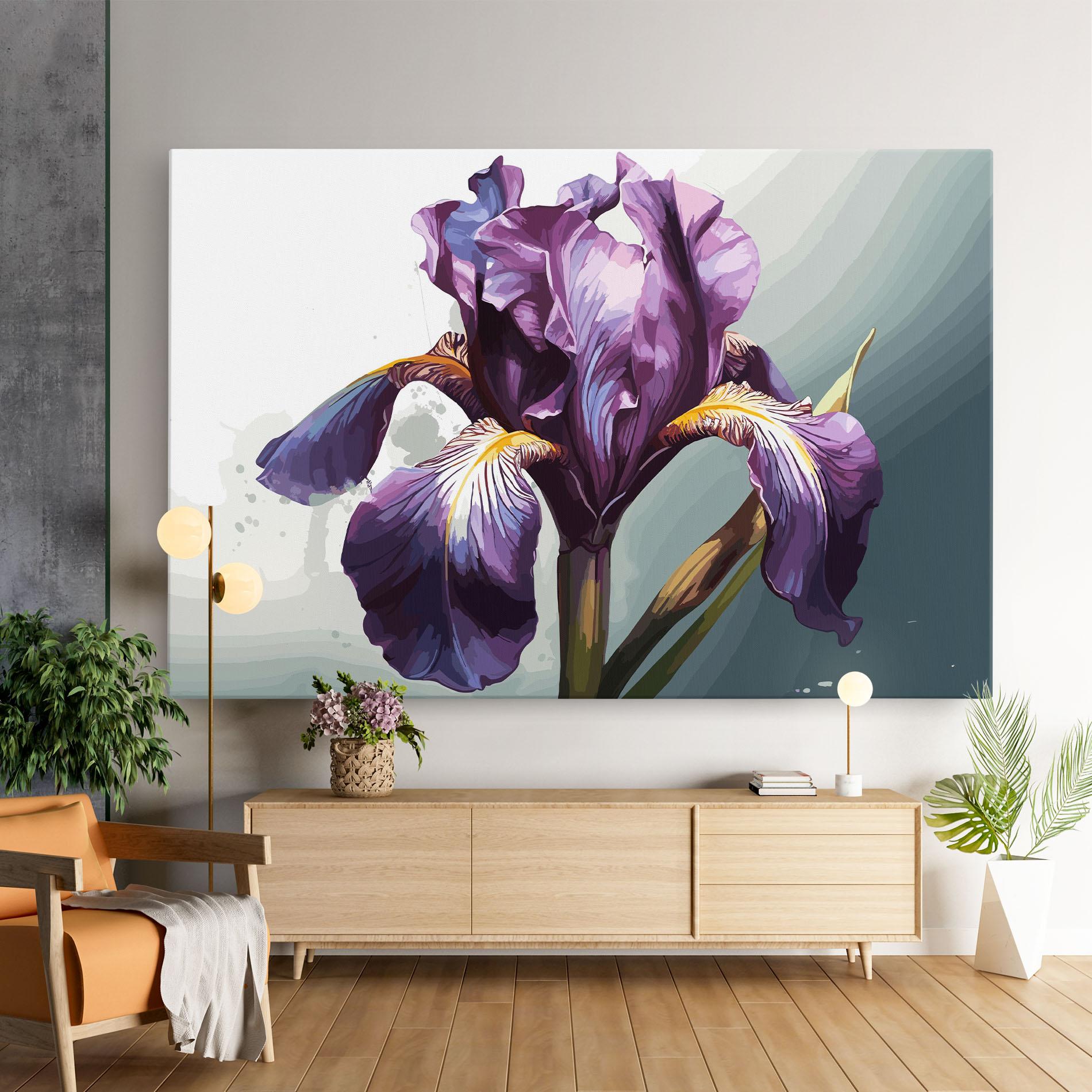 Leinwandbild Purple Blue Iris mockup 9