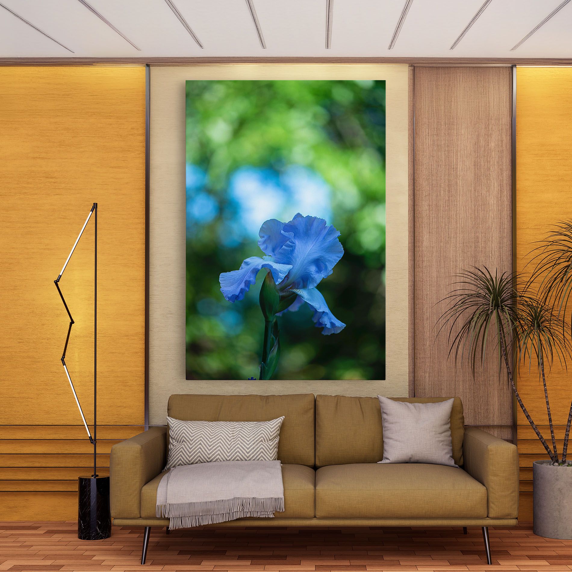 Blue Iris In The Garden mockup 9