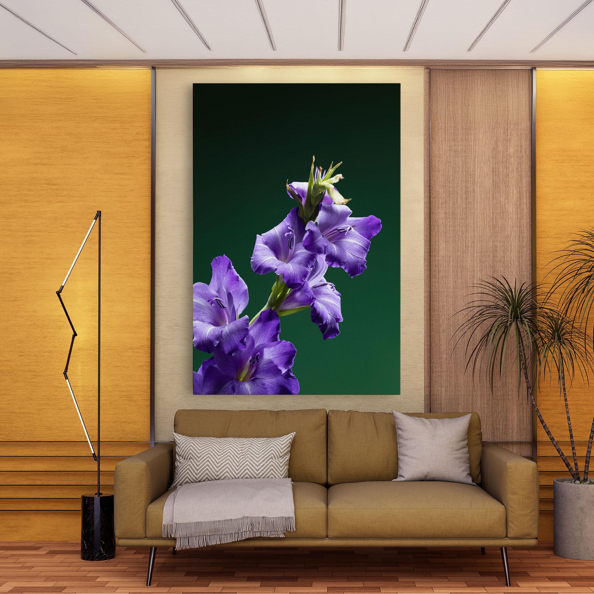 Leinwandbild Iris On Green mockup 9
