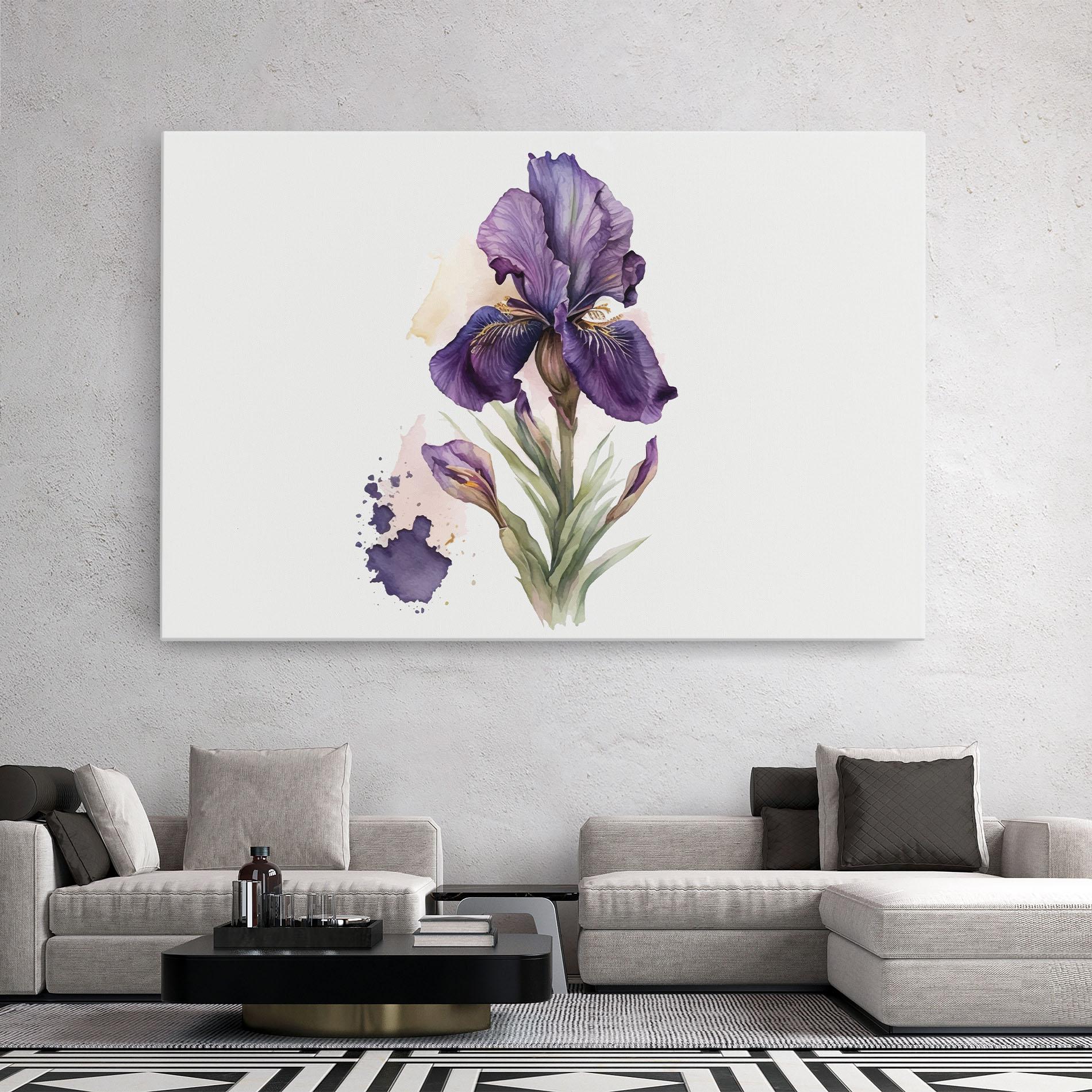 Leinwandbild Beautiful Purple Iris mockup 2