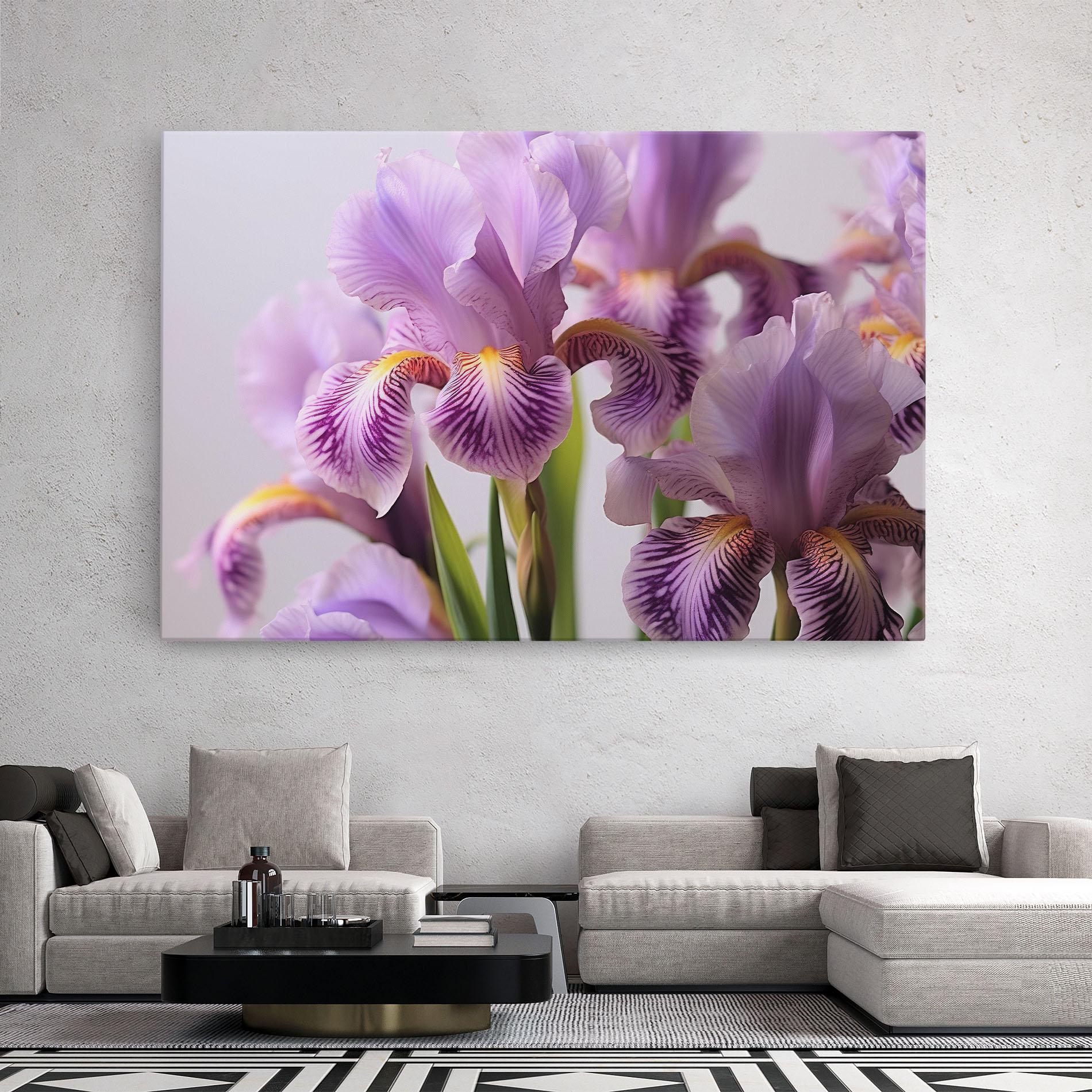Leinwandbild Iris In Vase mockup 2