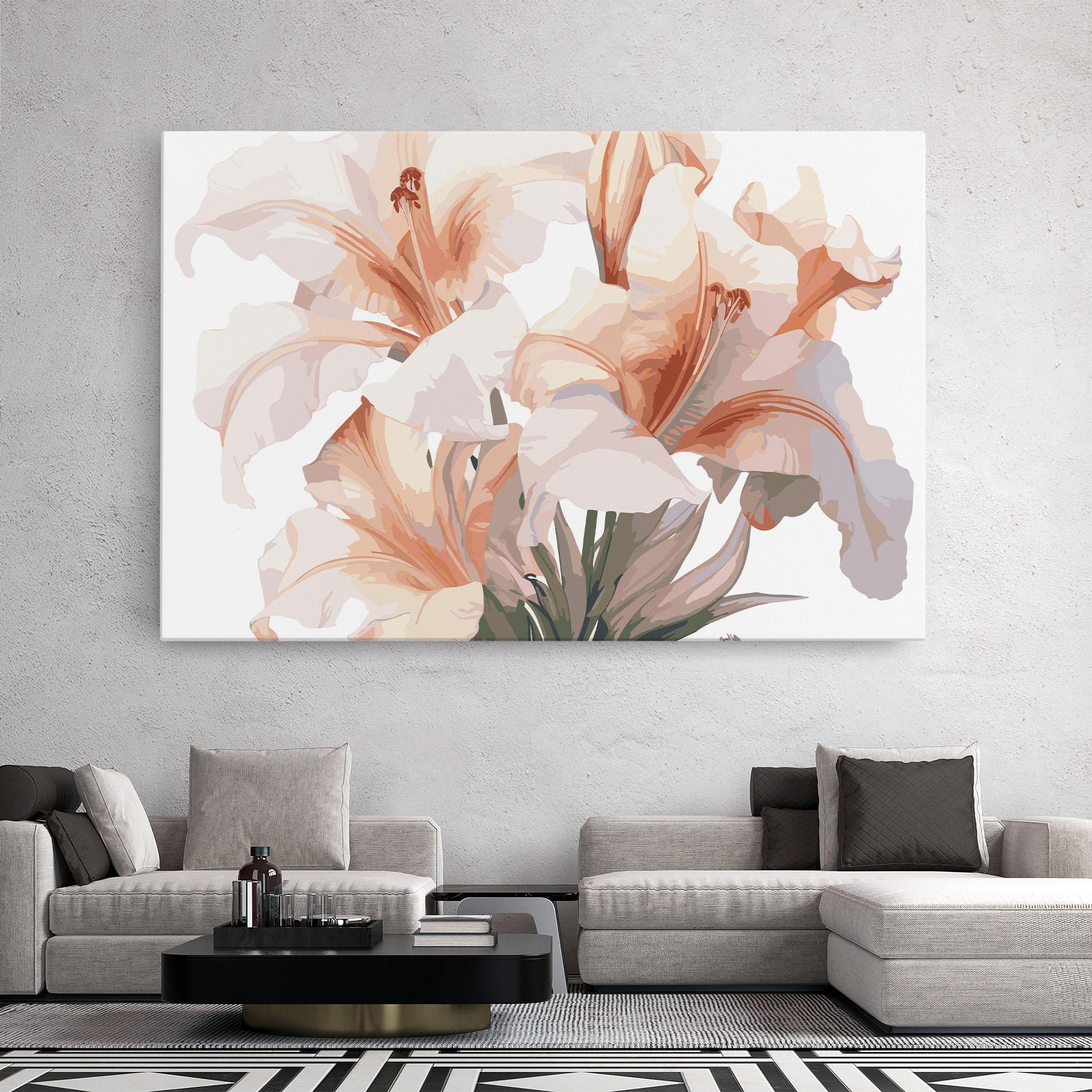 Leinwandbild Light Orange Iris mockup 2