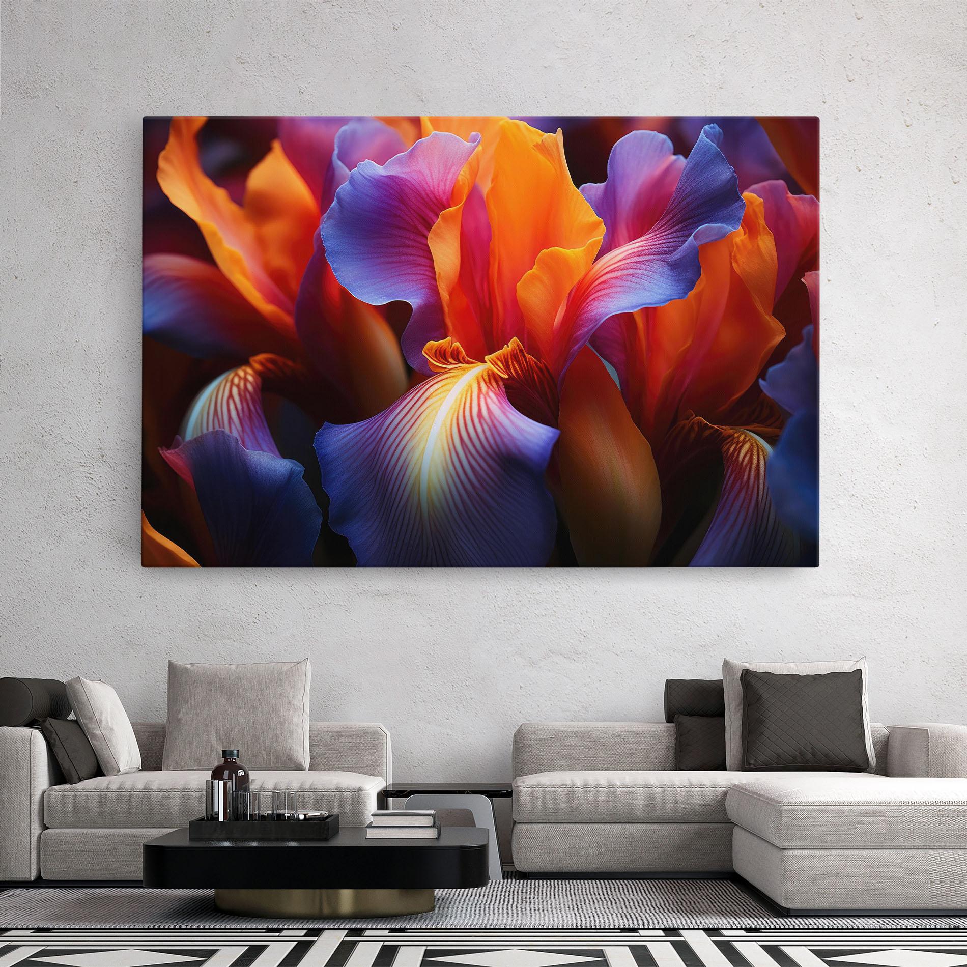 Leinwandbild Orange Purple Iris mockup 2
