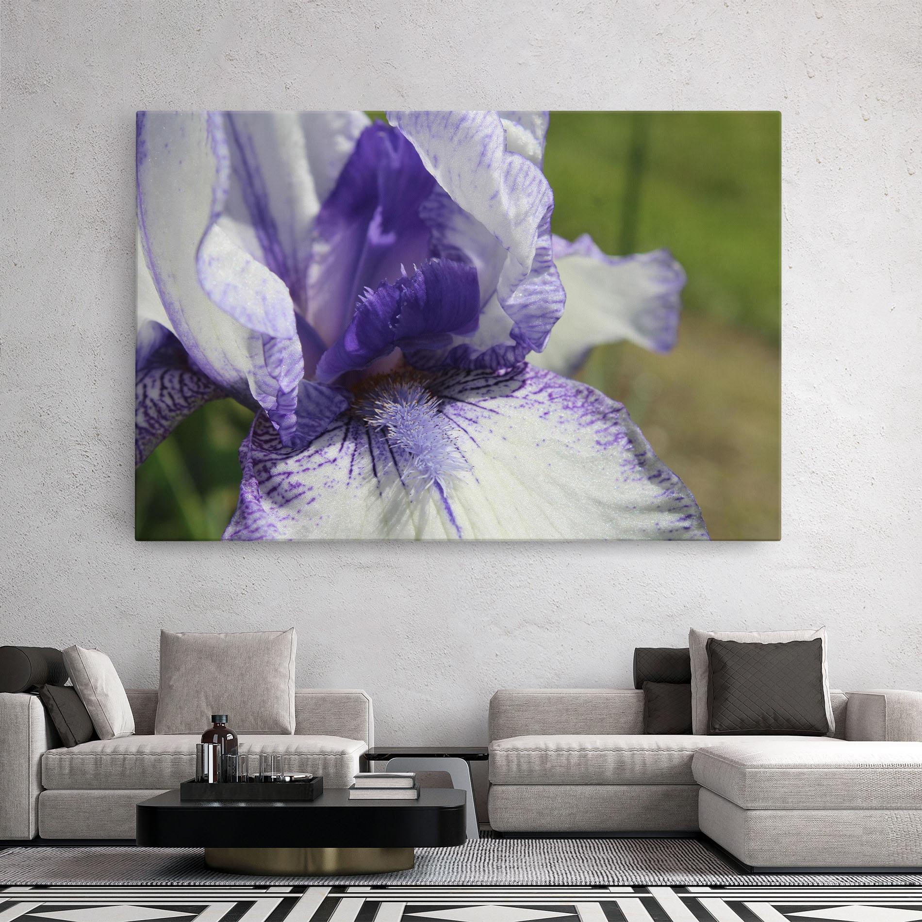 Leinwandbild White Purple Iris mockup 2