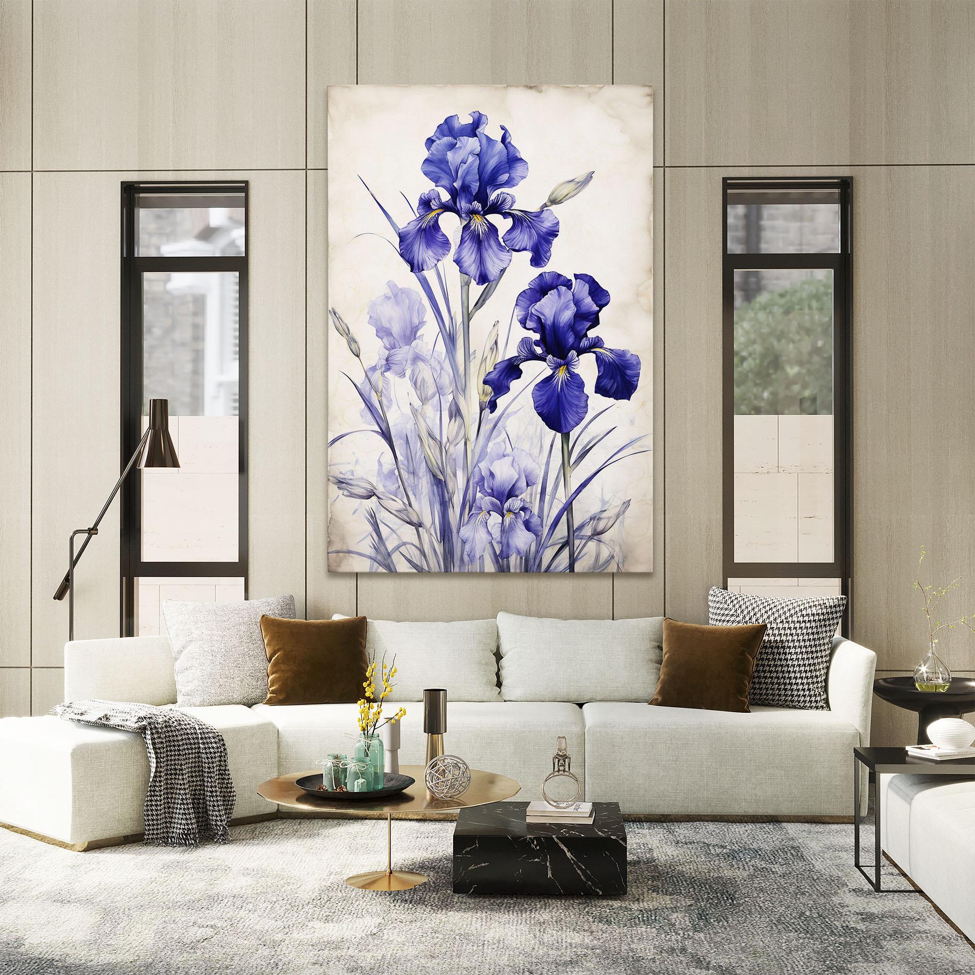 Leinwandbild Irises Painting mockup 2