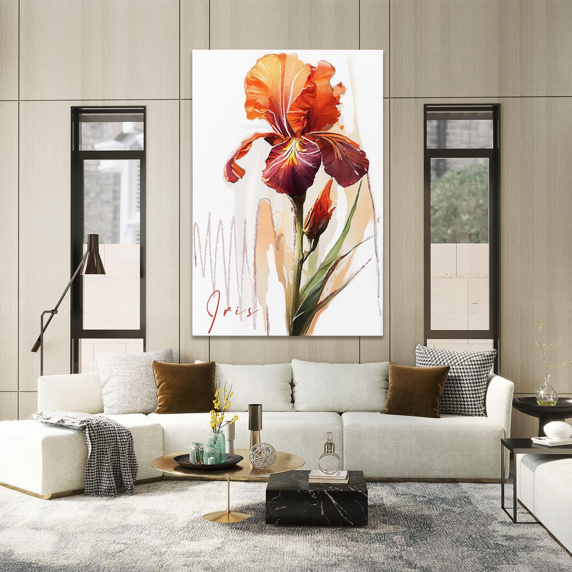 Leinwandbild Orange Iris mockup 2