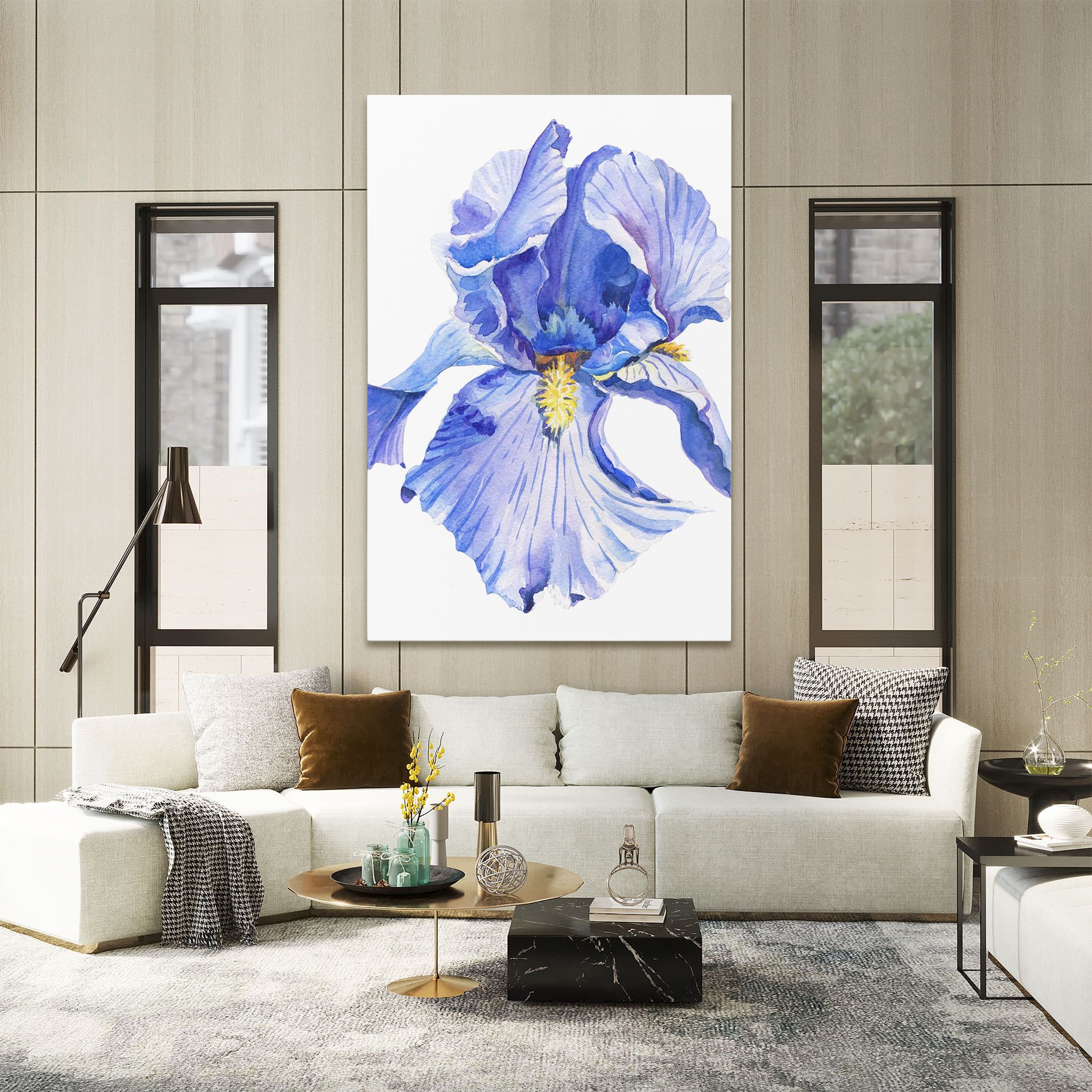 Purple Iris On White mockup 2