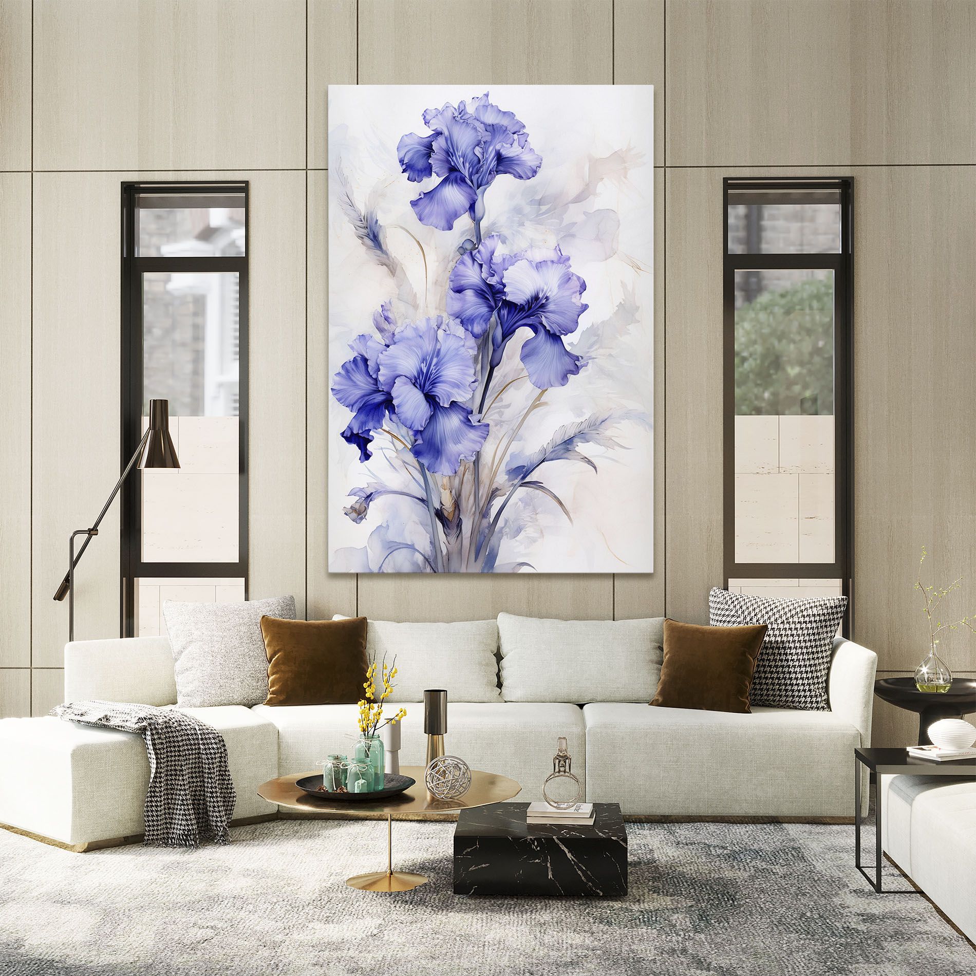 Purple Iris Painting mockup 2