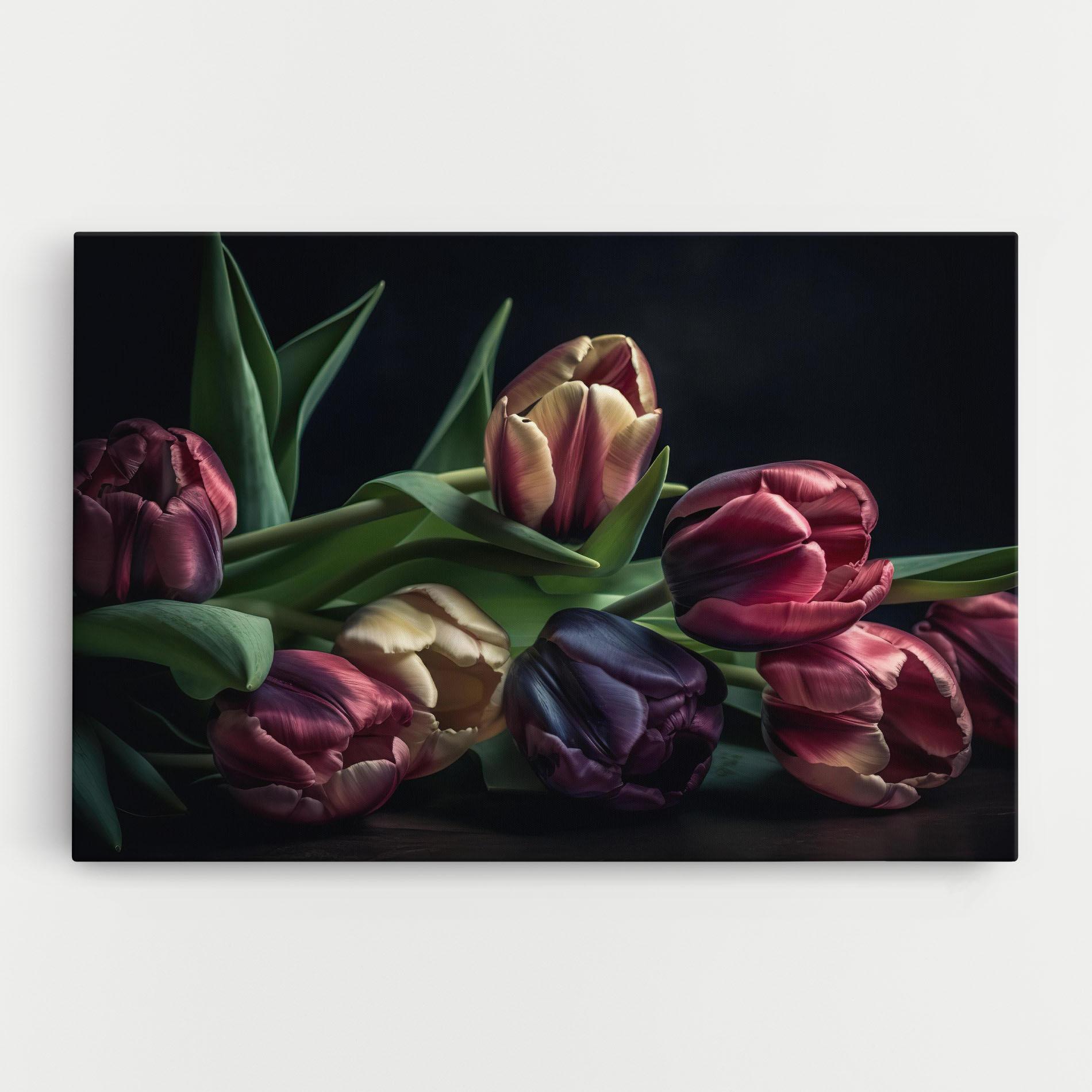 Leinwandbild Dark Purple Tulip mockup 0