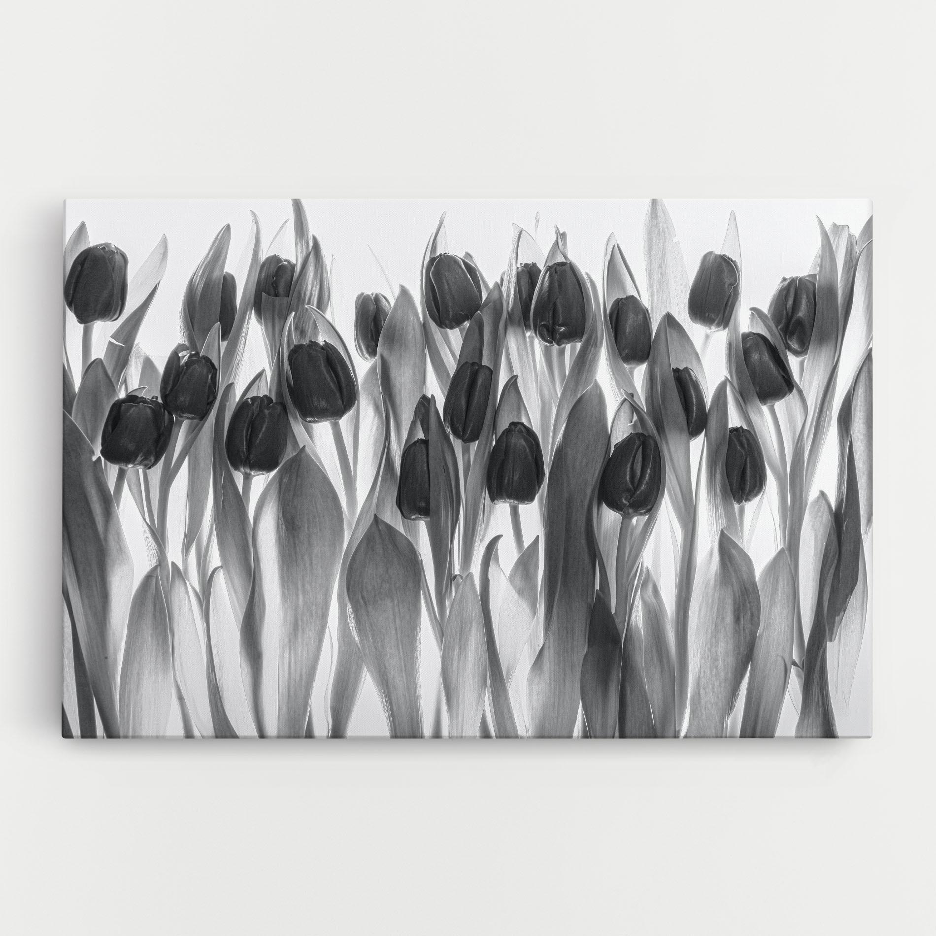Leinwandbild Grey Tulips mockup 0