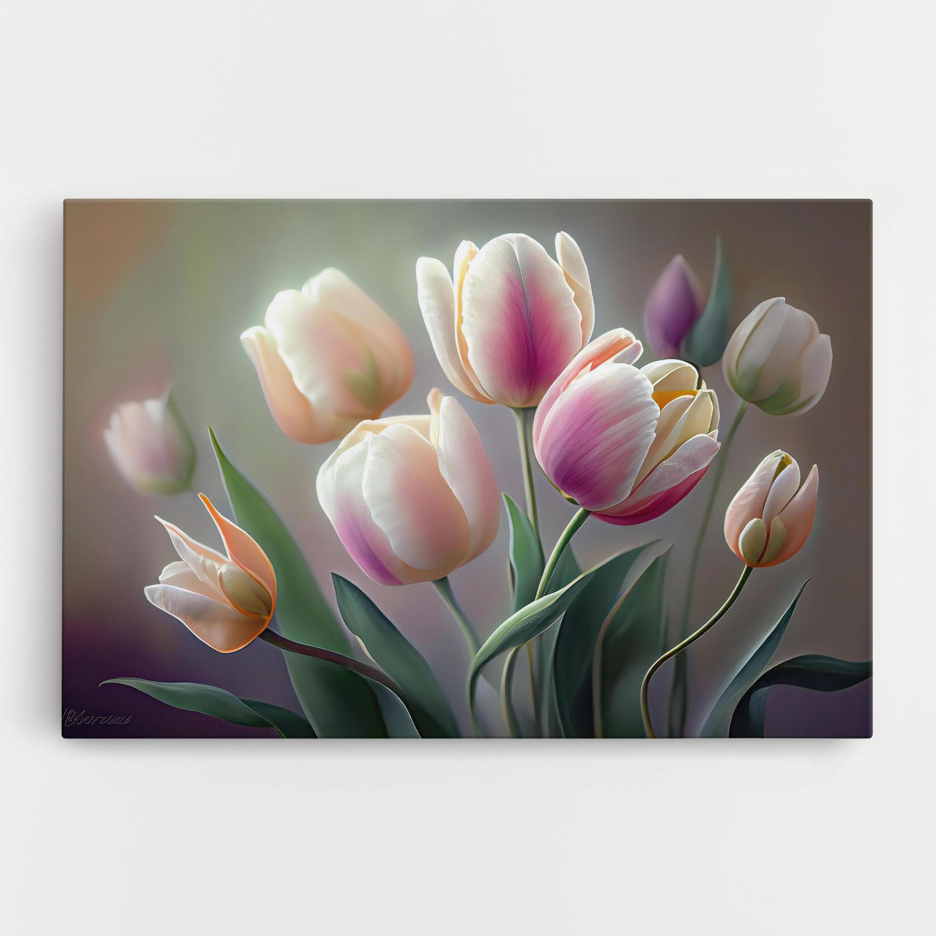 Leinwandbild Pretty Tulips mockup 0