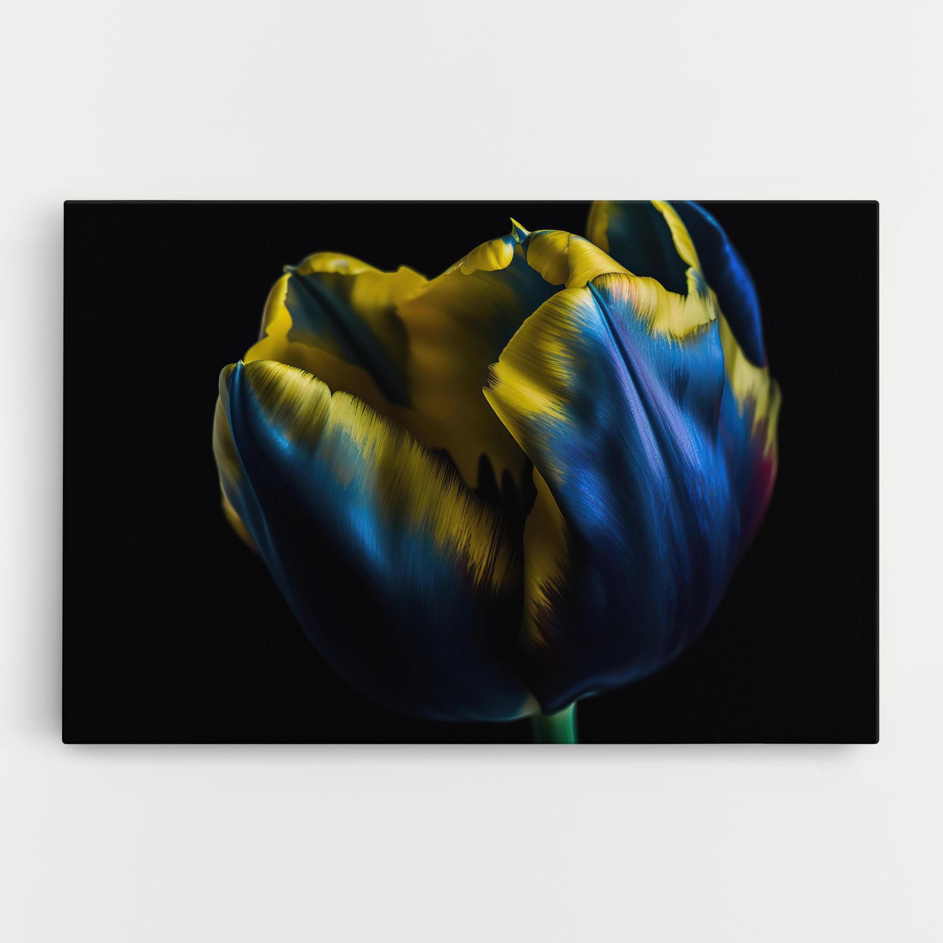 Leinwandbild Yellow Blue Tulip mockup 0