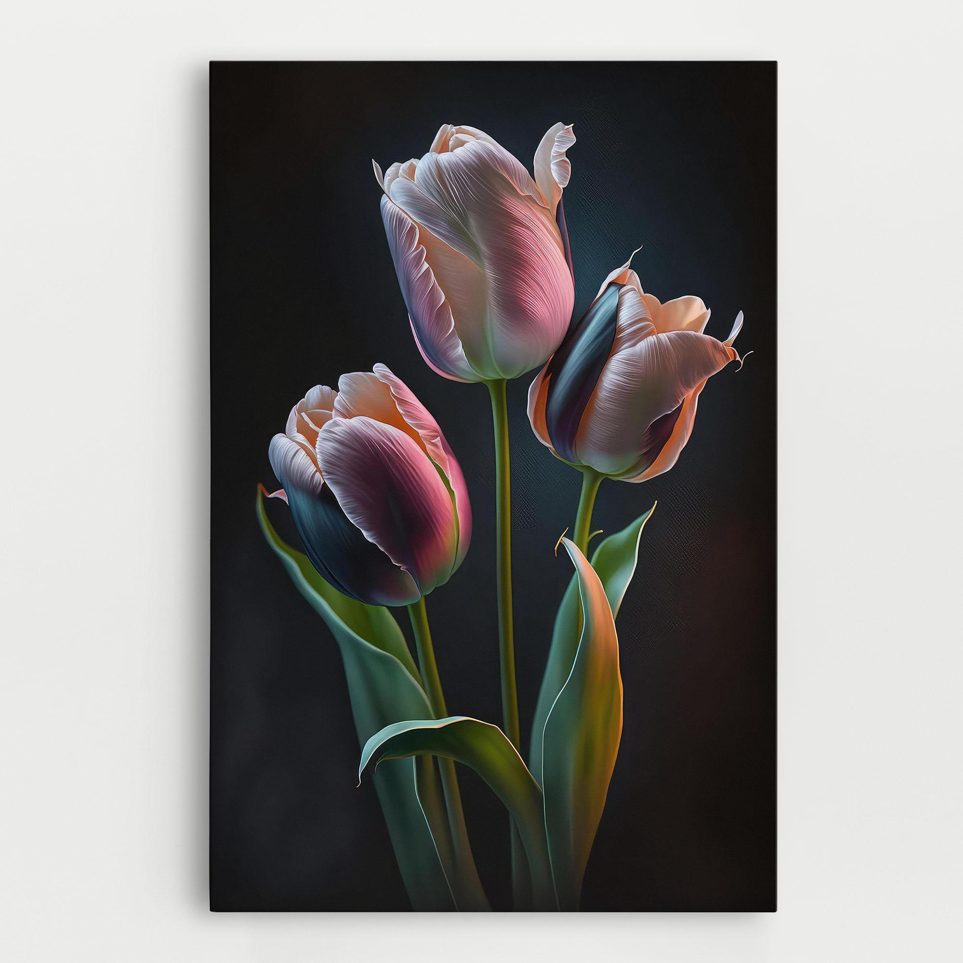 Leinwandbild Light Purple Tulips mockup 0