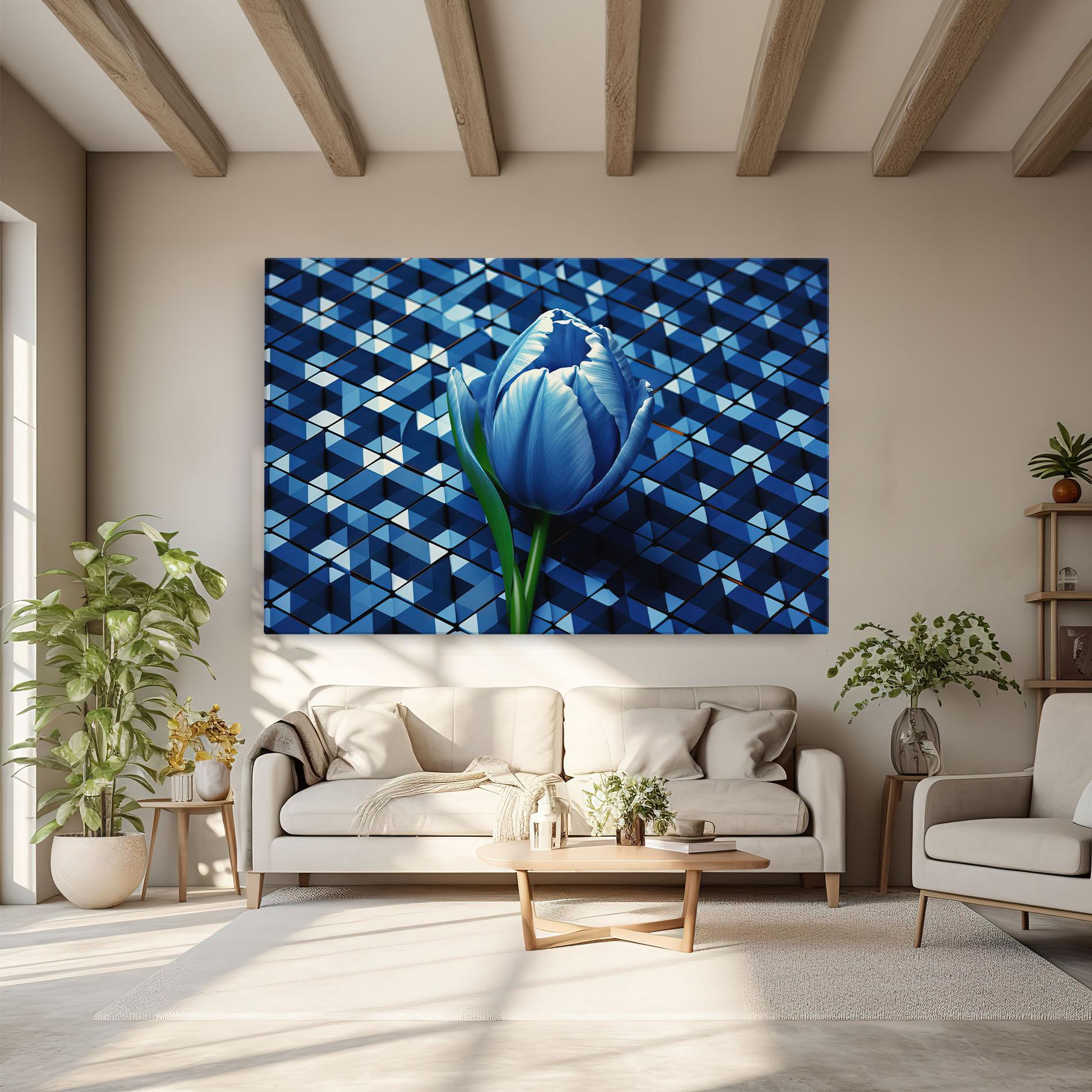 Leinwandbild Blue Tulip mockup 6