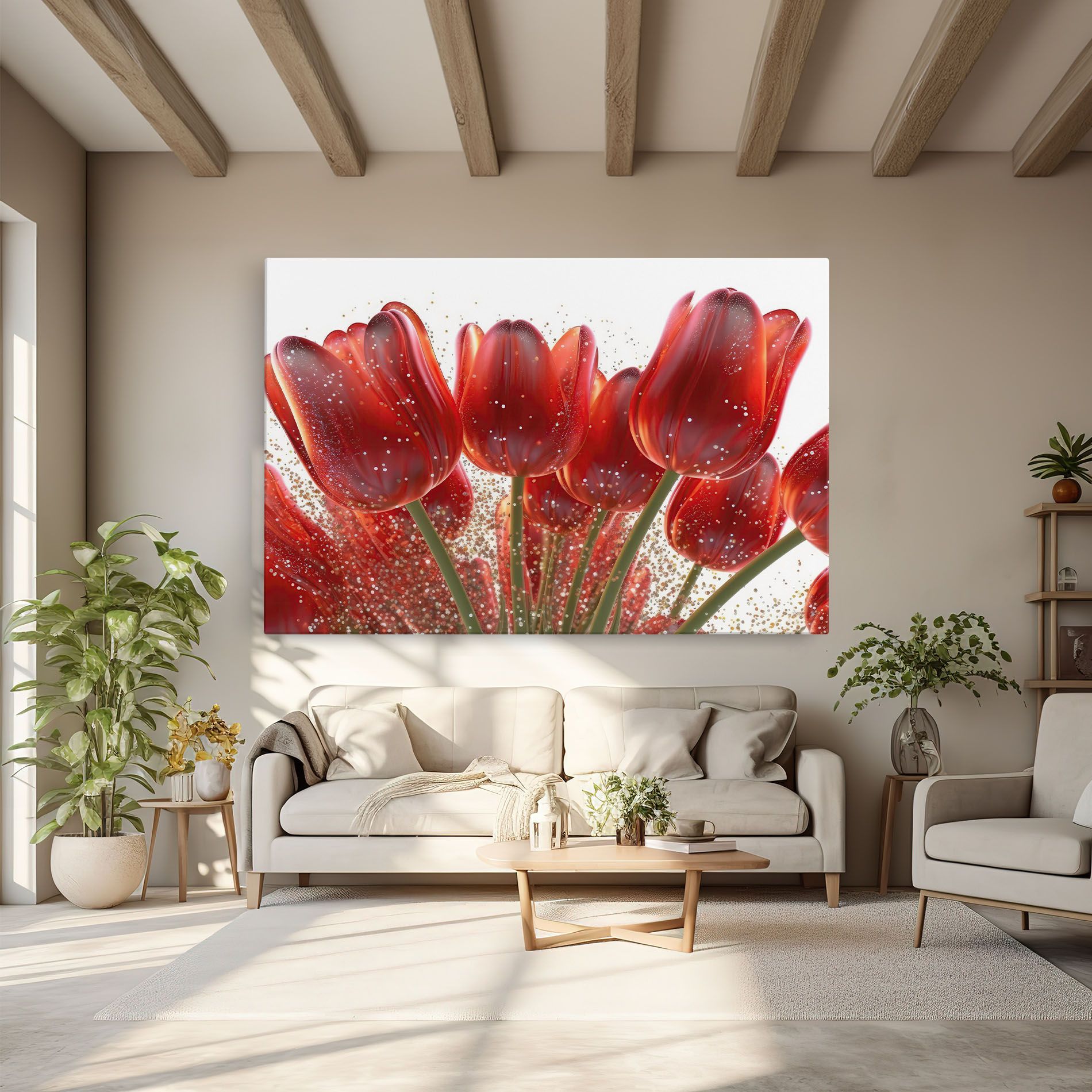 Glitter Red Tulips mockup 6